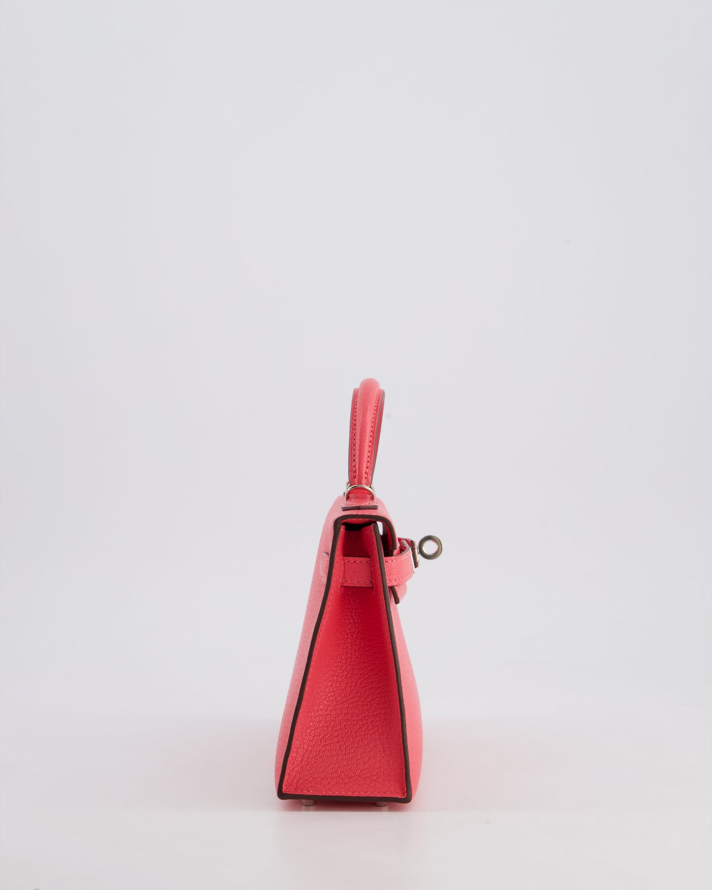 *HOT* Herm�s Mini Kelly II 20 Bag in Rose Lipstick Chevre Mysore Leather with Palladium Hardware