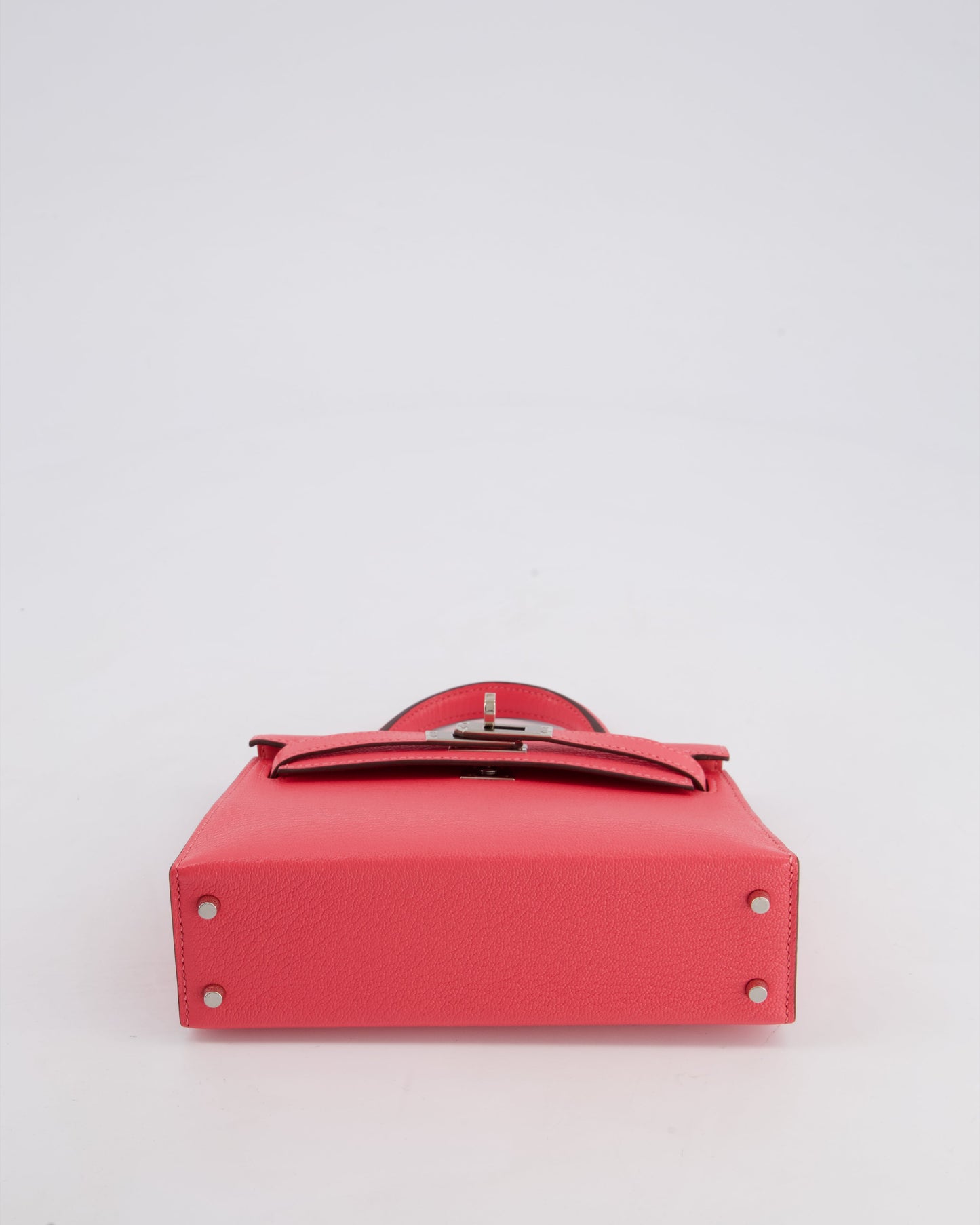 *HOT* Herm�s Mini Kelly II 20 Bag in Rose Lipstick Chevre Mysore Leather with Palladium Hardware