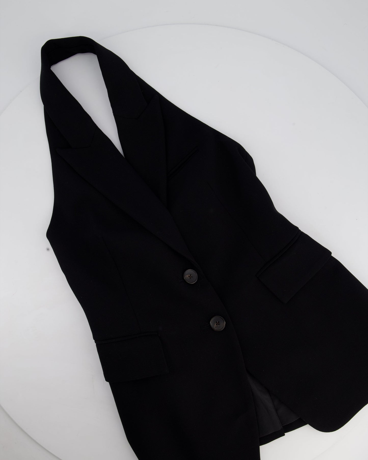 A.L.C Black Tailored Waistcoat and Wide Leg Tro r Set Top Size US 0 (UK 4) Tro rs Size US 2 (UK 6)