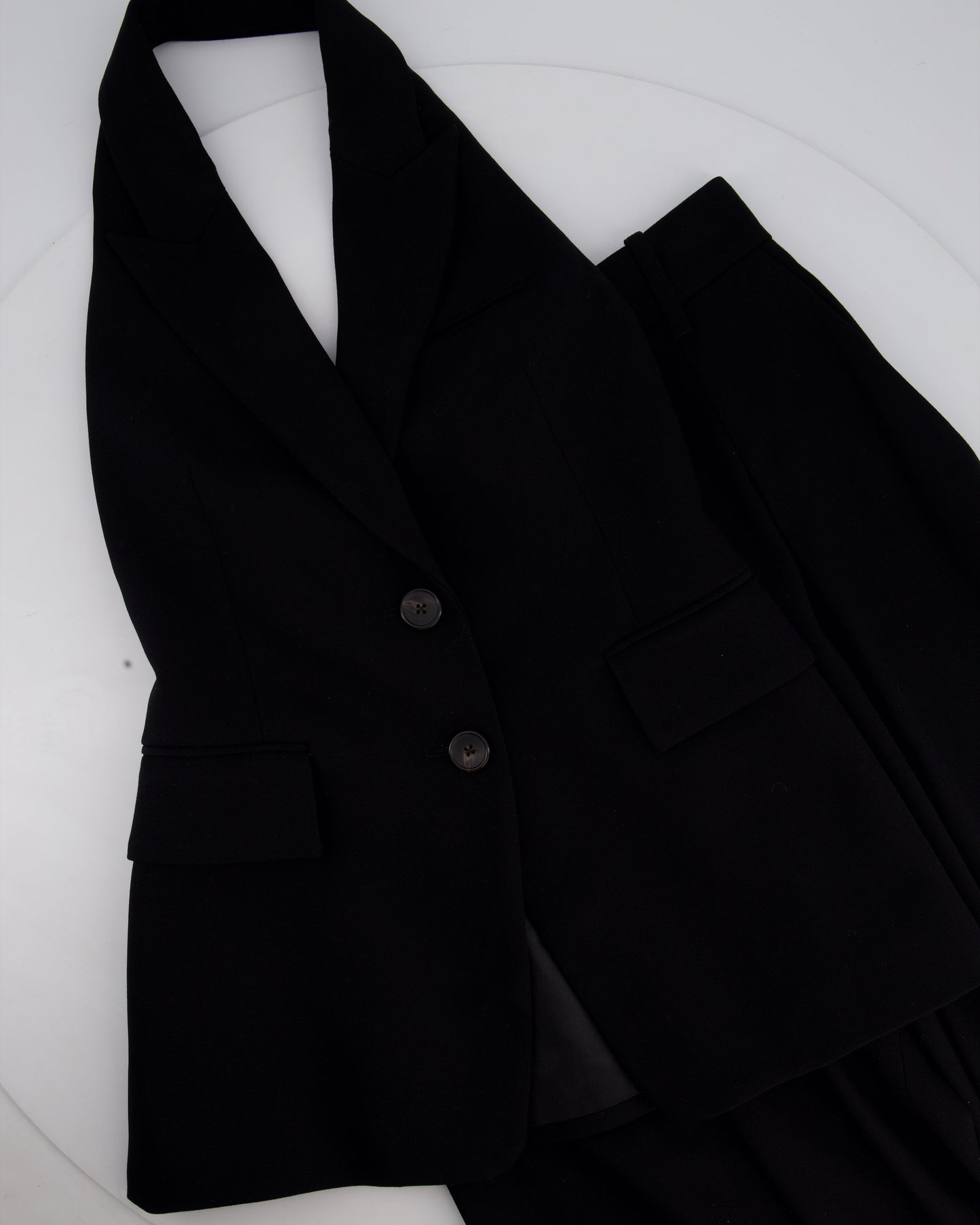 A.L.C Black Tailored Waistcoat and Wide Leg Tro r Set Top Size US 0 (UK 4) Tro rs Size US 2 (UK 6)