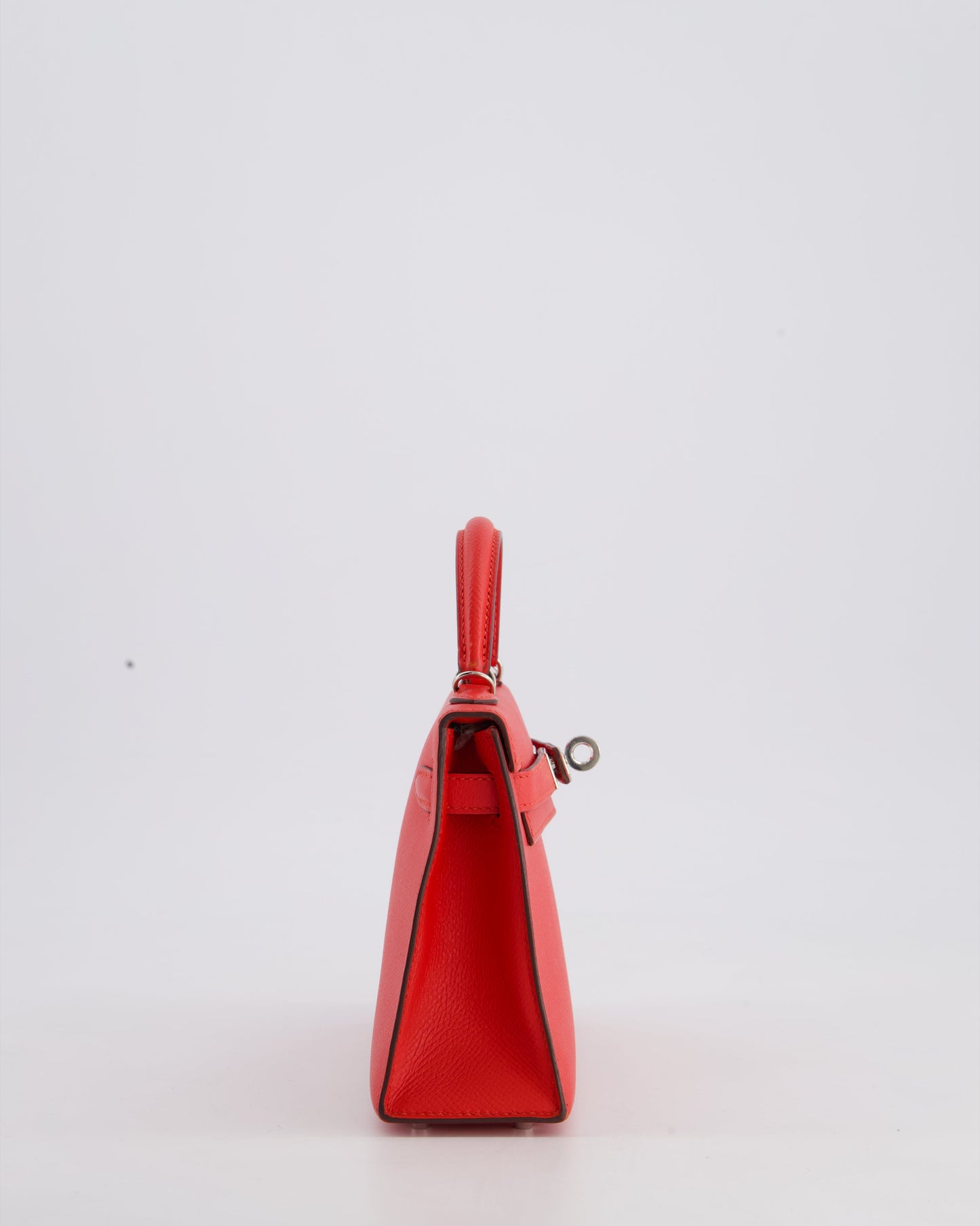 Herm�s Mini Kelly II 20 Bag in Rouge Casaque Epsom Leather with Palladium Hardware