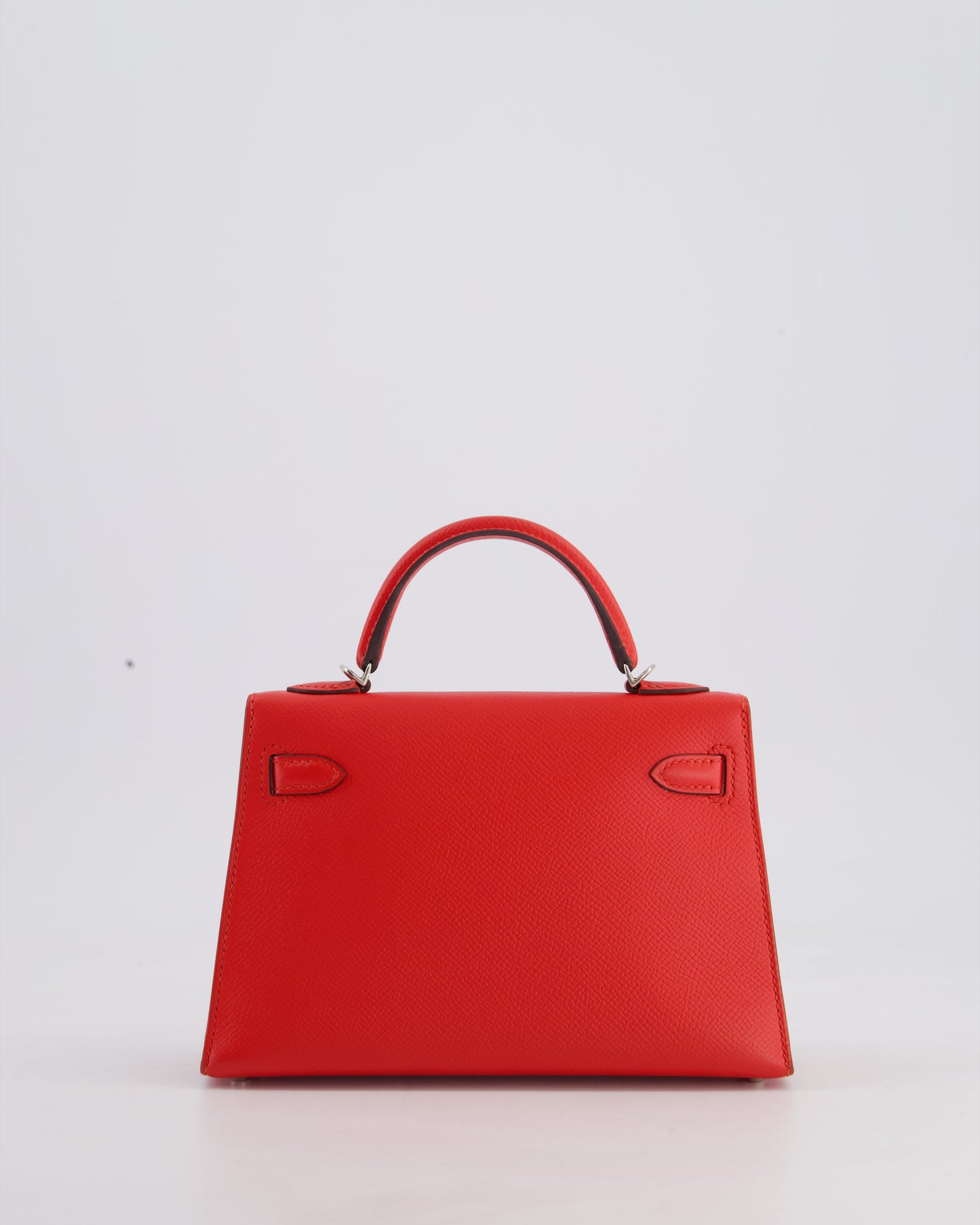 Herm�s Mini Kelly II 20 Bag in Rouge Casaque Epsom Leather with Palladium Hardware