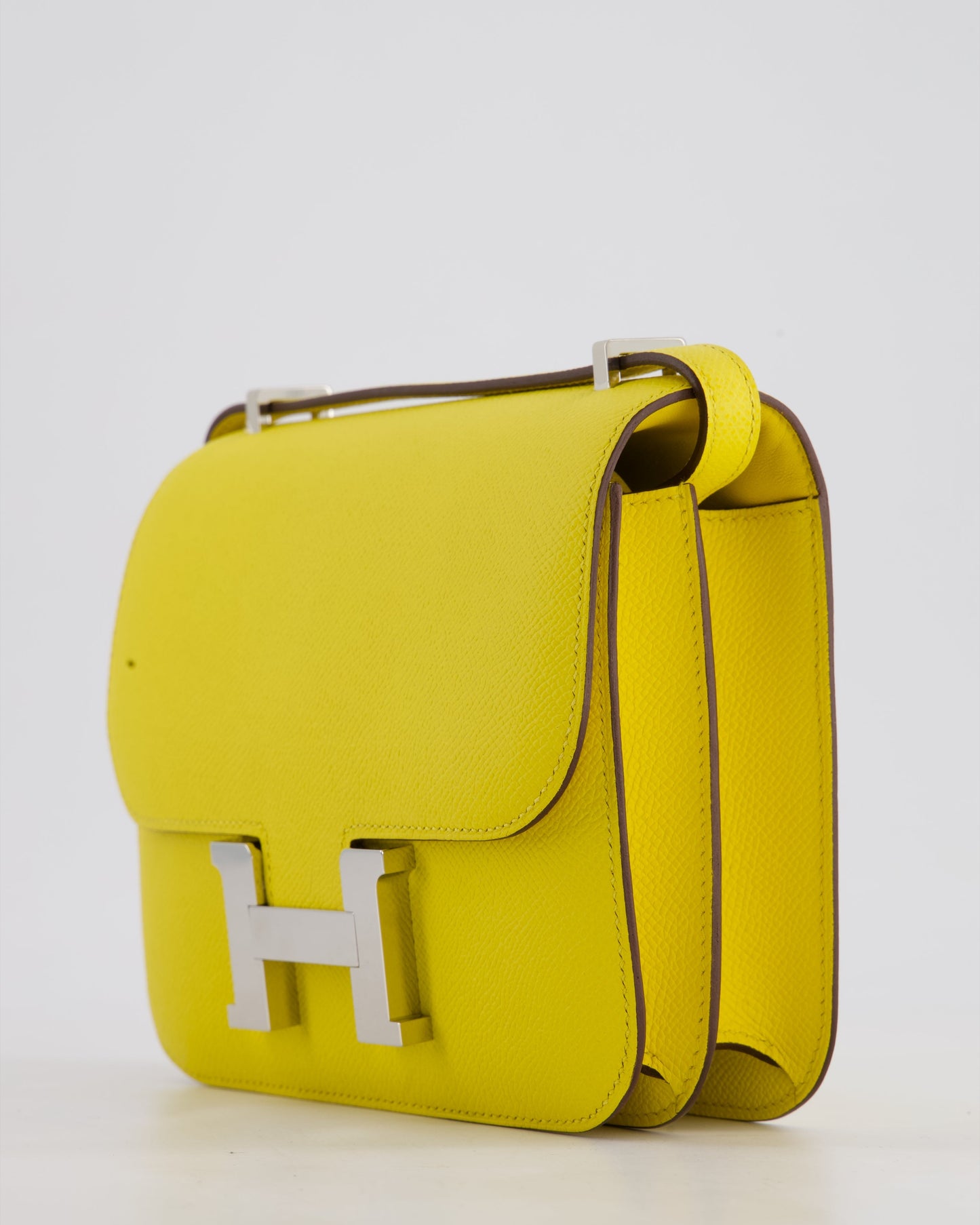 Hermès Constance III 18 Miroir Bag in Jaune De Naples Epsom Leather with Palladium Hardware