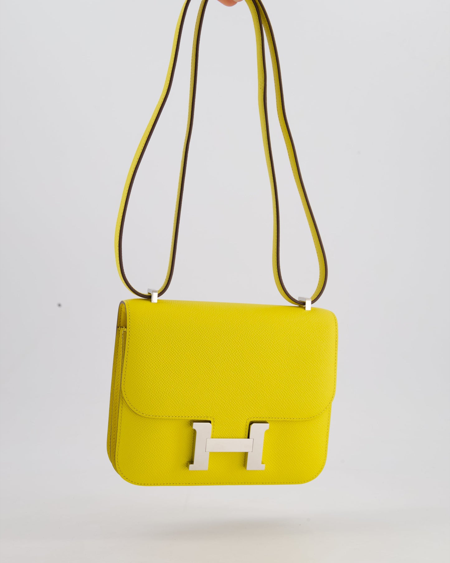 Hermès Constance III 18 Miroir Bag in Jaune De Naples Epsom Leather with Palladium Hardware