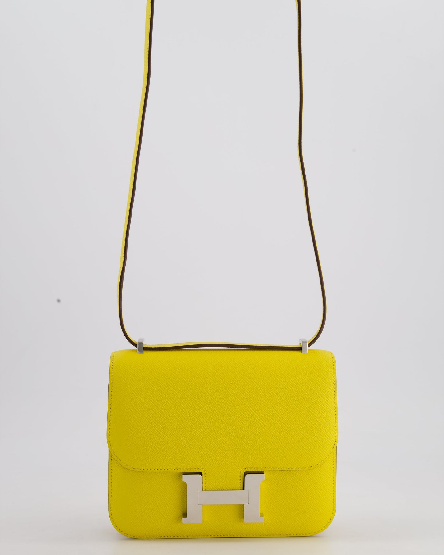 Hermès Constance III 18 Miroir Bag in Jaune De Naples Epsom Leather with Palladium Hardware
