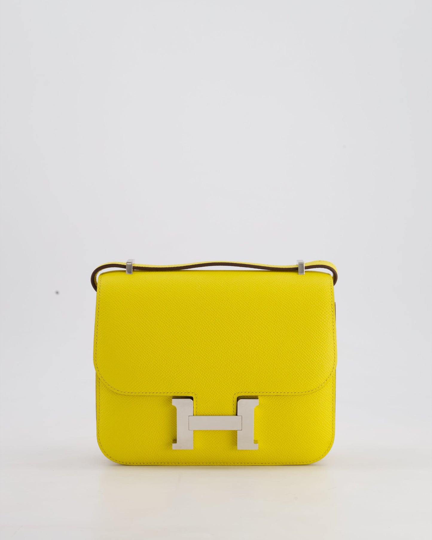 Hermès Constance III 18 Miroir Bag in Jaune De Naples Epsom Leather with Palladium Hardware