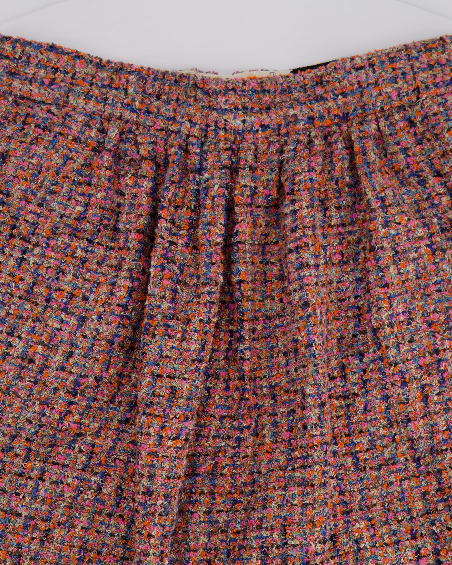 Dolce & Gabbana D&G Pink Tweed Midi Skirt with Chain Trim Detail Size IT 38 (UK 6)