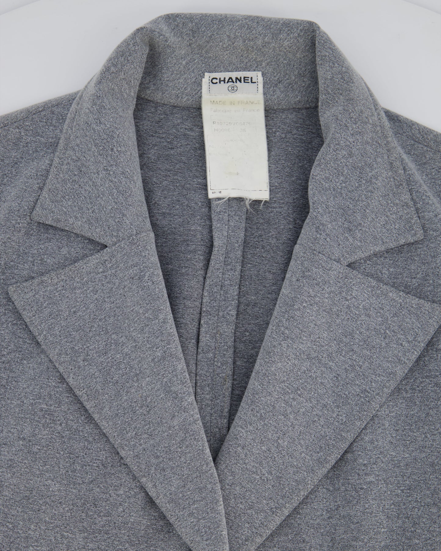 Chanel 98/A Grey Single Breasted Blazer Size FR 38 (UK 10)