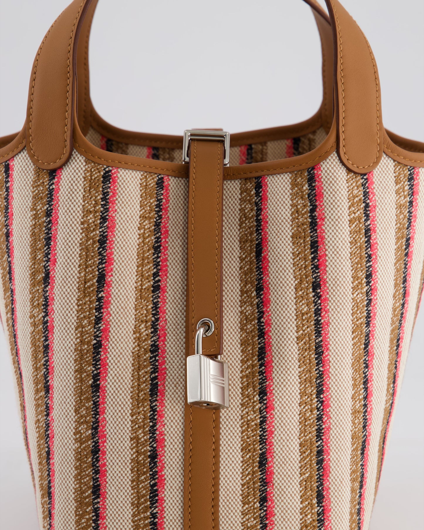 *RARE & HOT* The Elite Bags Picotin 18cm Broderie Couverture in Ecru, Beige, Fauve, Rose Pop Noir & Gold Swift Leather with Palladium Hardware
