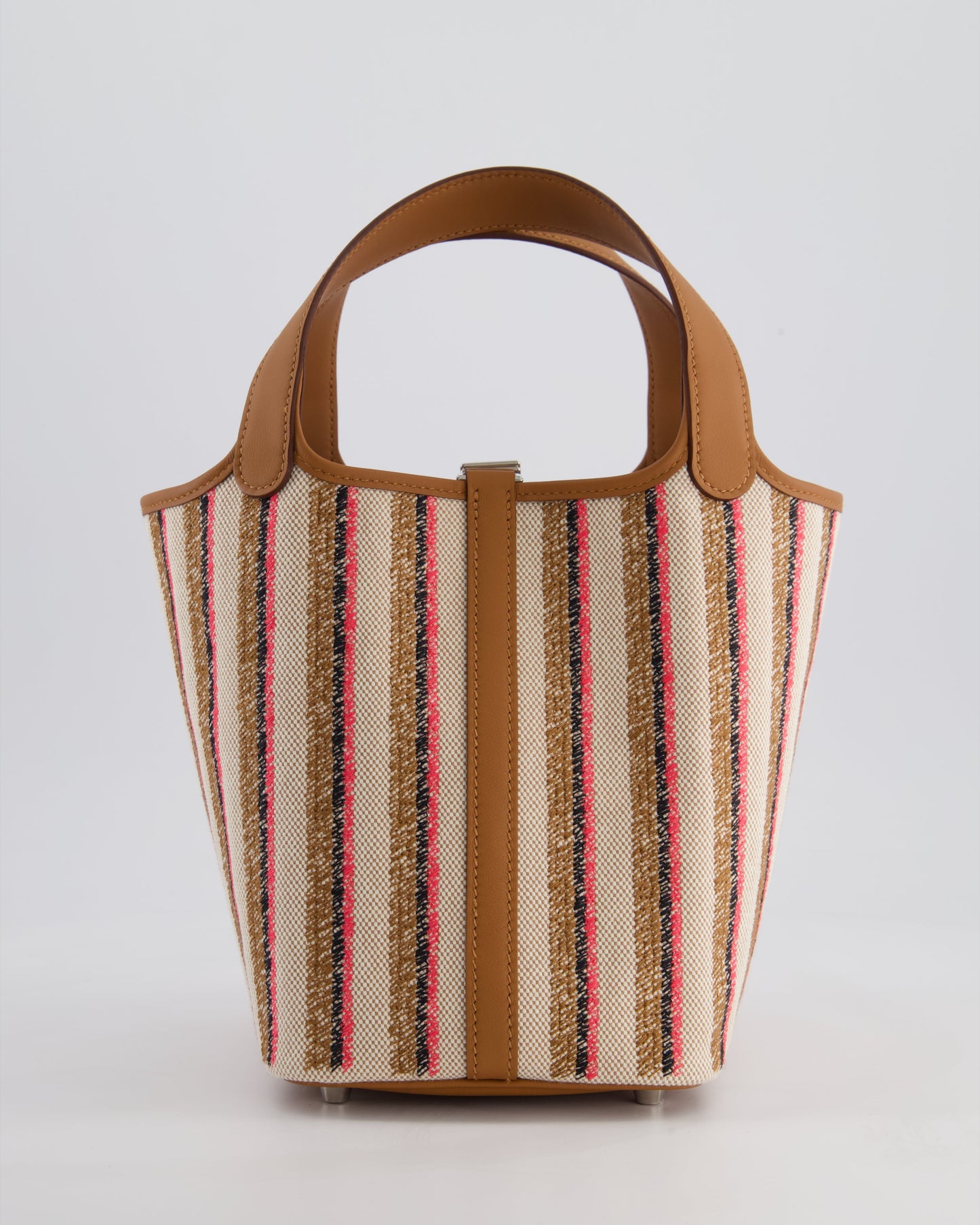 *RARE & HOT* The Elite Bags Picotin 18cm Broderie Couverture in Ecru, Beige, Fauve, Rose Pop Noir & Gold Swift Leather with Palladium Hardware
