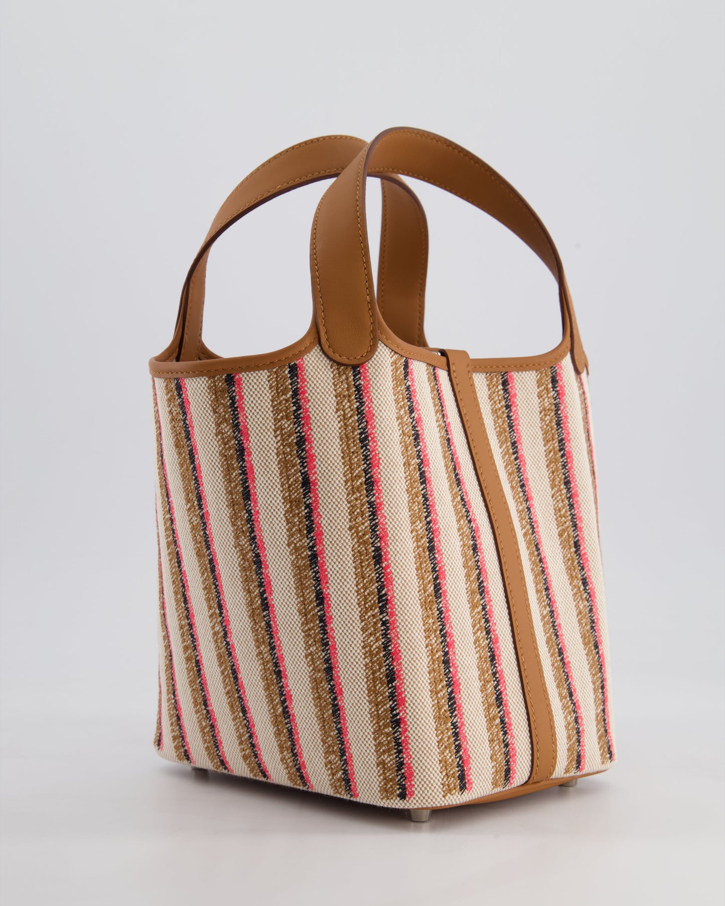 *RARE & HOT* The Elite Bags Picotin 18cm Broderie Couverture in Ecru, Beige, Fauve, Rose Pop Noir & Gold Swift Leather with Palladium Hardware