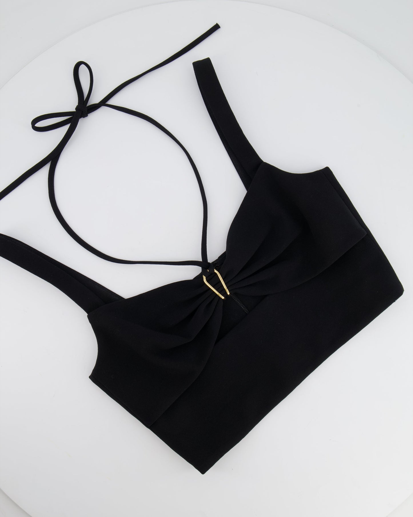 Dion Lee Black Top with Metal and Cut Out Details Size FR 36 (UK 8)