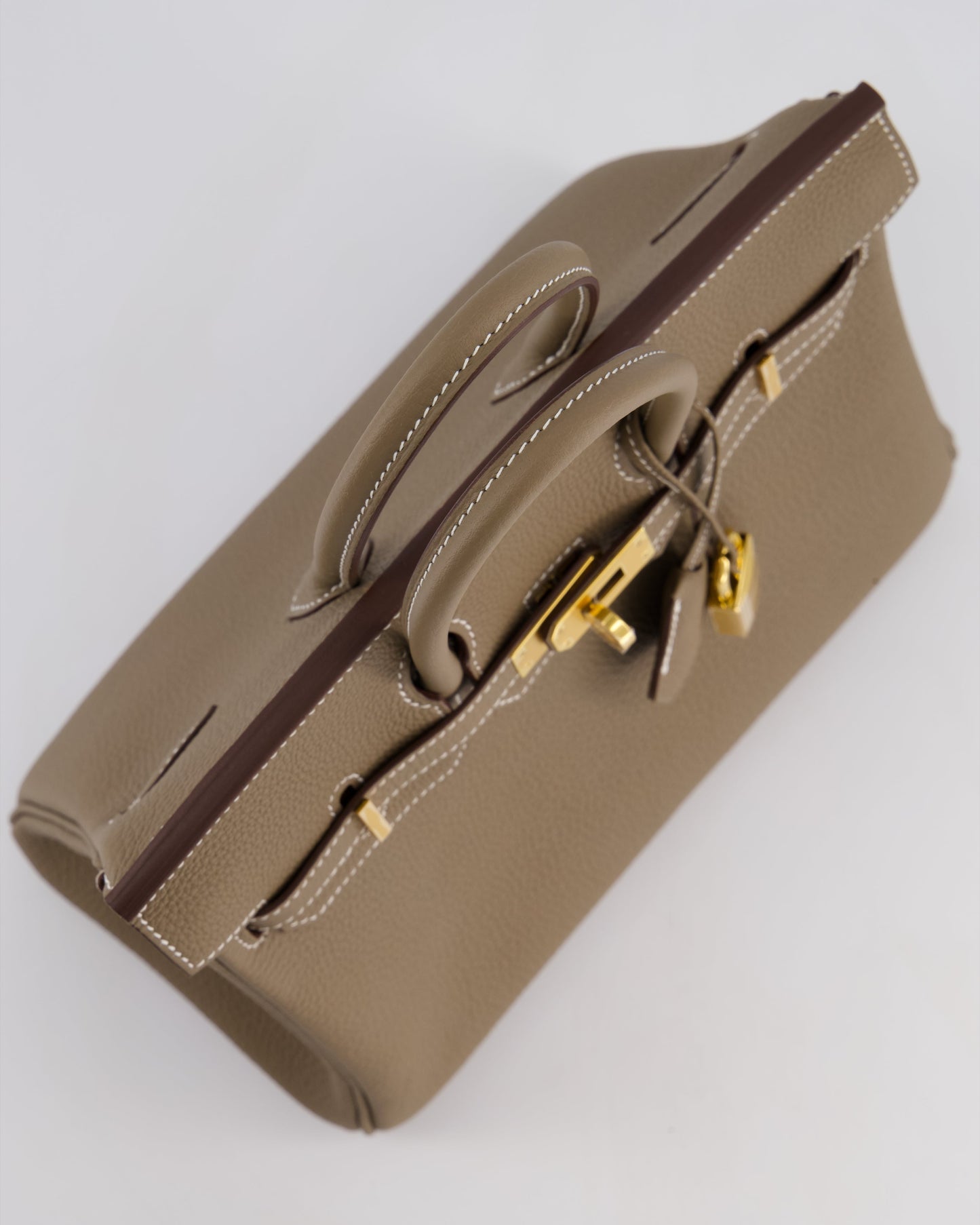 Hermès Birkin Retourne 25cm Bag in Etoupe Togo Leather with Gold Hardware