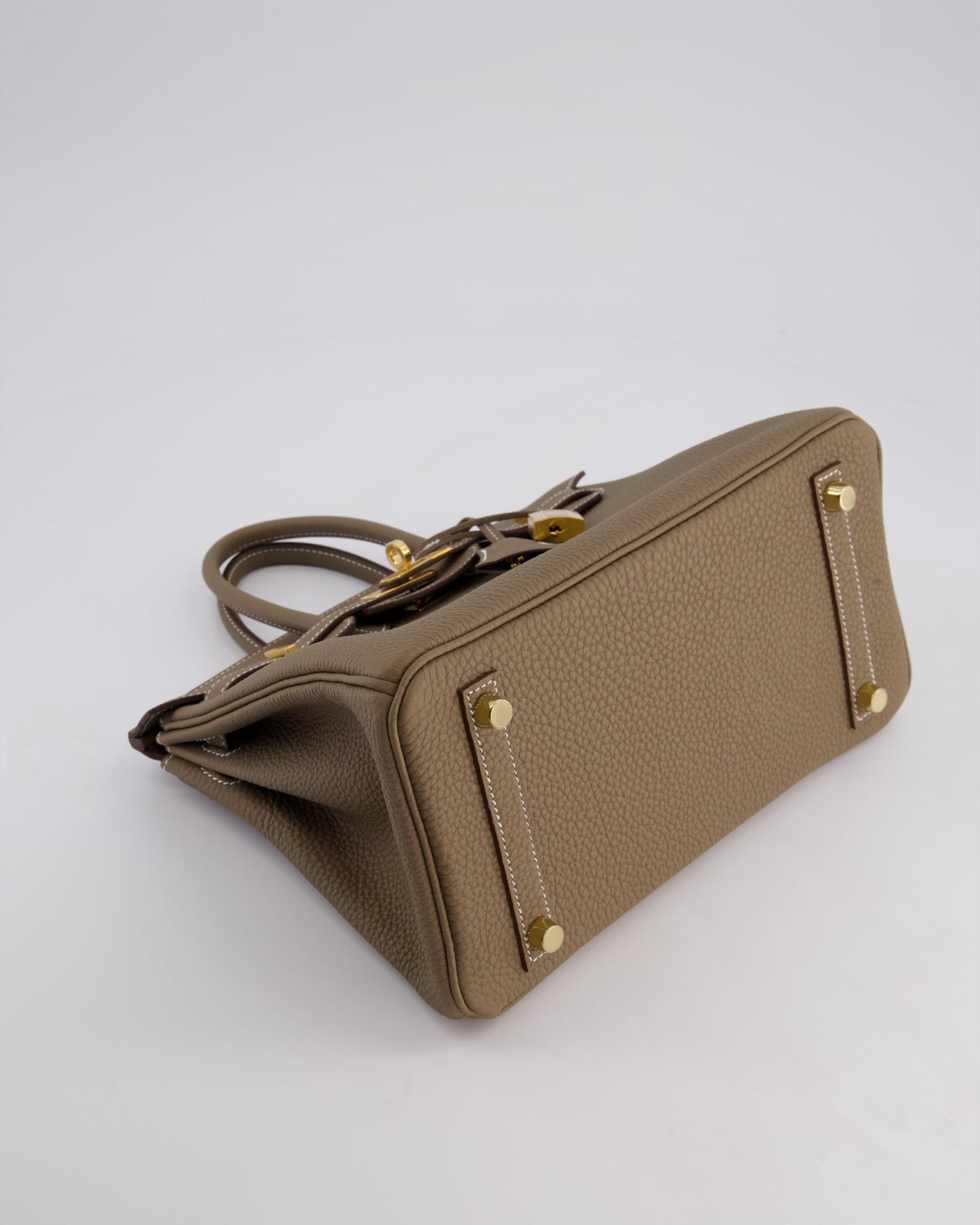 Hermès Birkin Retourne 25cm Bag in Etoupe Togo Leather with Gold Hardware