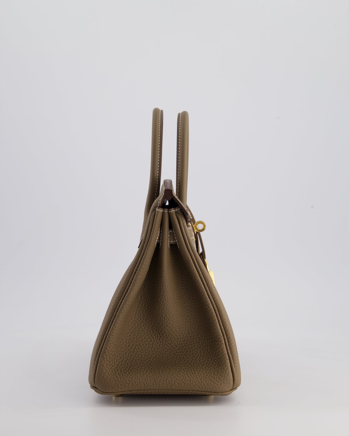 Hermès Birkin Retourne 25cm Bag in Etoupe Togo Leather with Gold Hardware