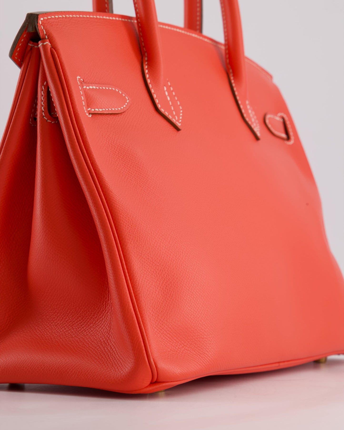 *HOT* Herm�s Candy Birkin 30 Retourne Verso Bag in Rose Jaipur Epsom Leather, Gold Ch�vre Interior with Permabrass Hardware