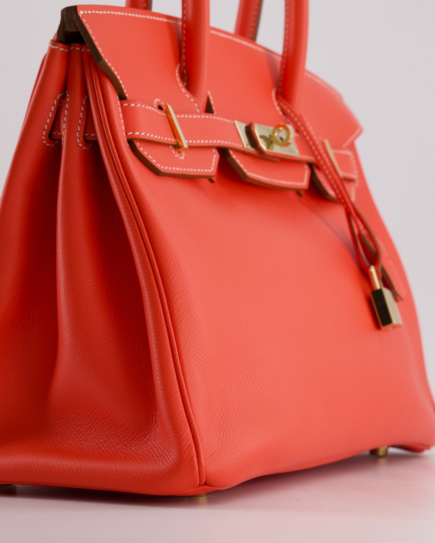 *HOT* Herm�s Candy Birkin 30 Retourne Verso Bag in Rose Jaipur Epsom Leather, Gold Ch�vre Interior with Permabrass Hardware