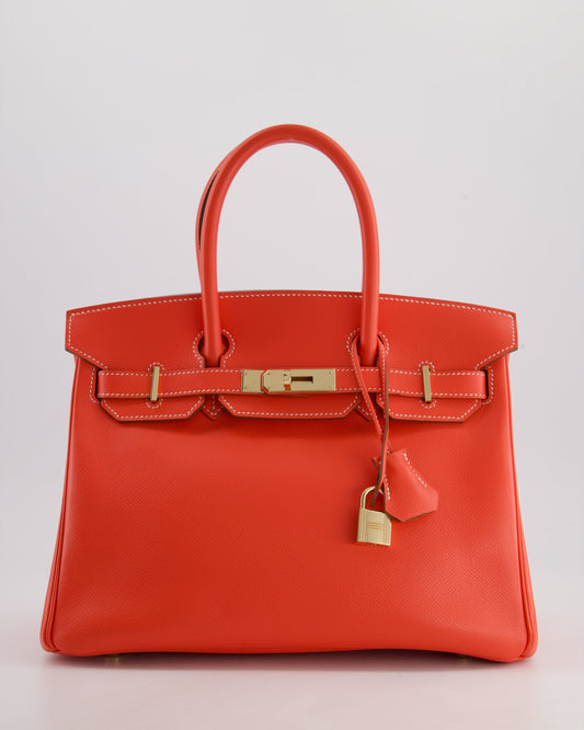 *HOT* Herm�s Candy Birkin 30 Retourne Verso Bag in Rose Jaipur Epsom Leather, Gold Ch�vre Interior with Permabrass Hardware