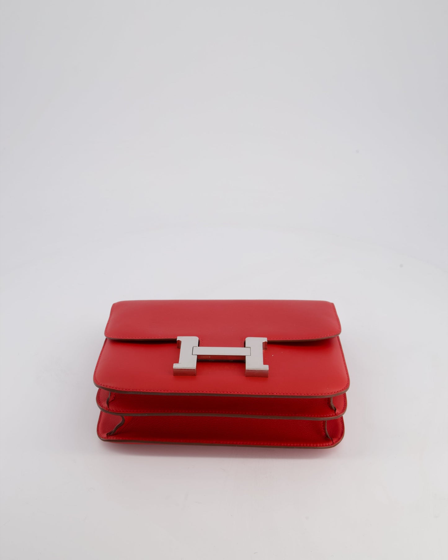 *FIRE PRICE* Hermès Constance III 24 Bag in Rouge Vif Evercolor Leather with Palladium Hardware