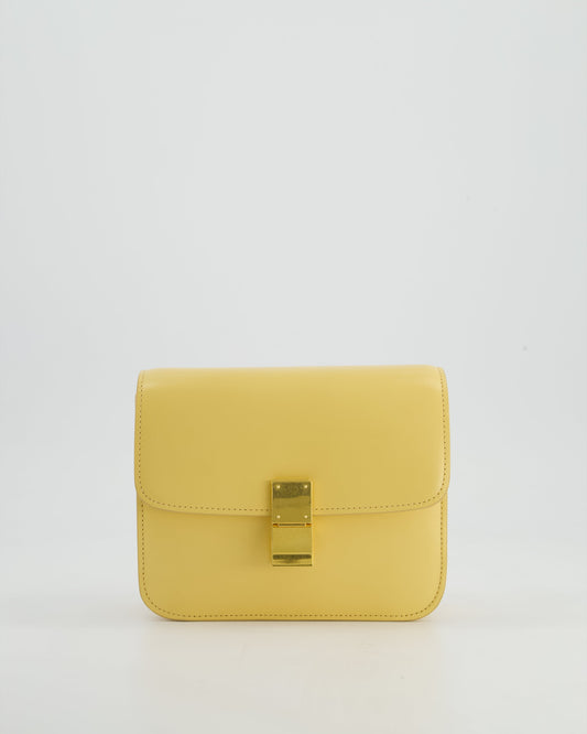 CŽline Classic Box Small Bag in Pollen Calfskin with Gold Hardware