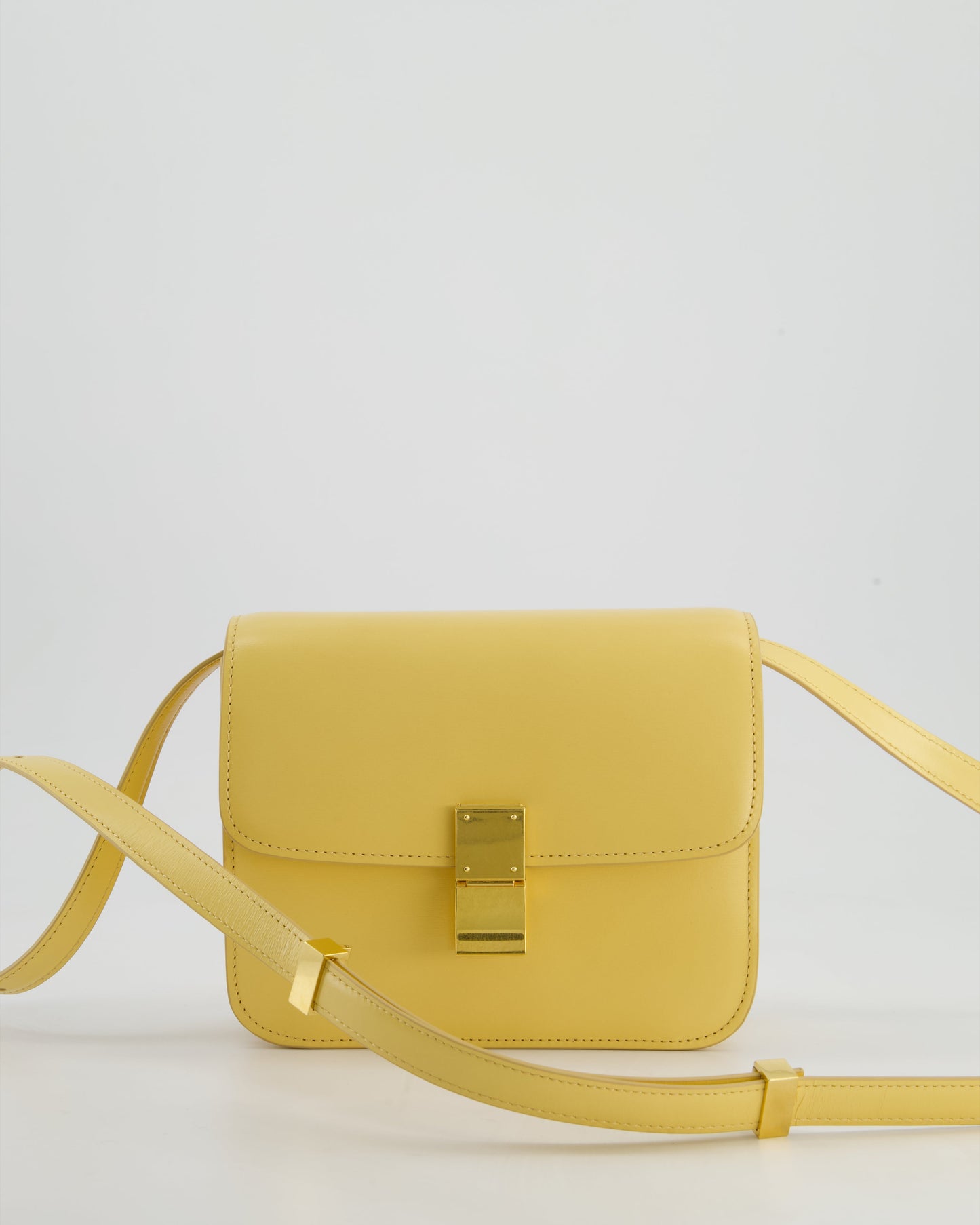 CŽline Classic Box Small Bag in Pollen Calfskin with Gold Hardware