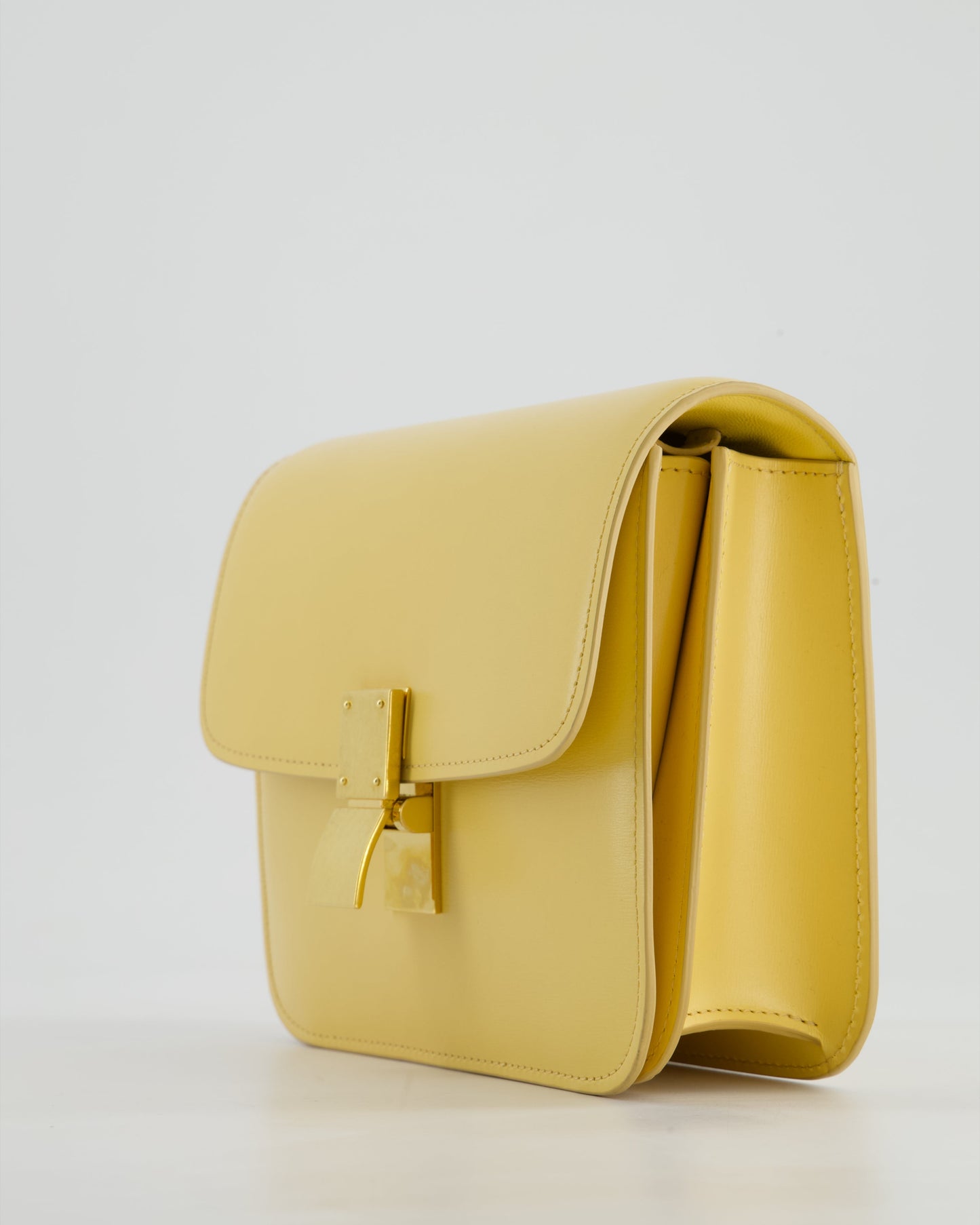 CŽline Classic Box Small Bag in Pollen Calfskin with Gold Hardware