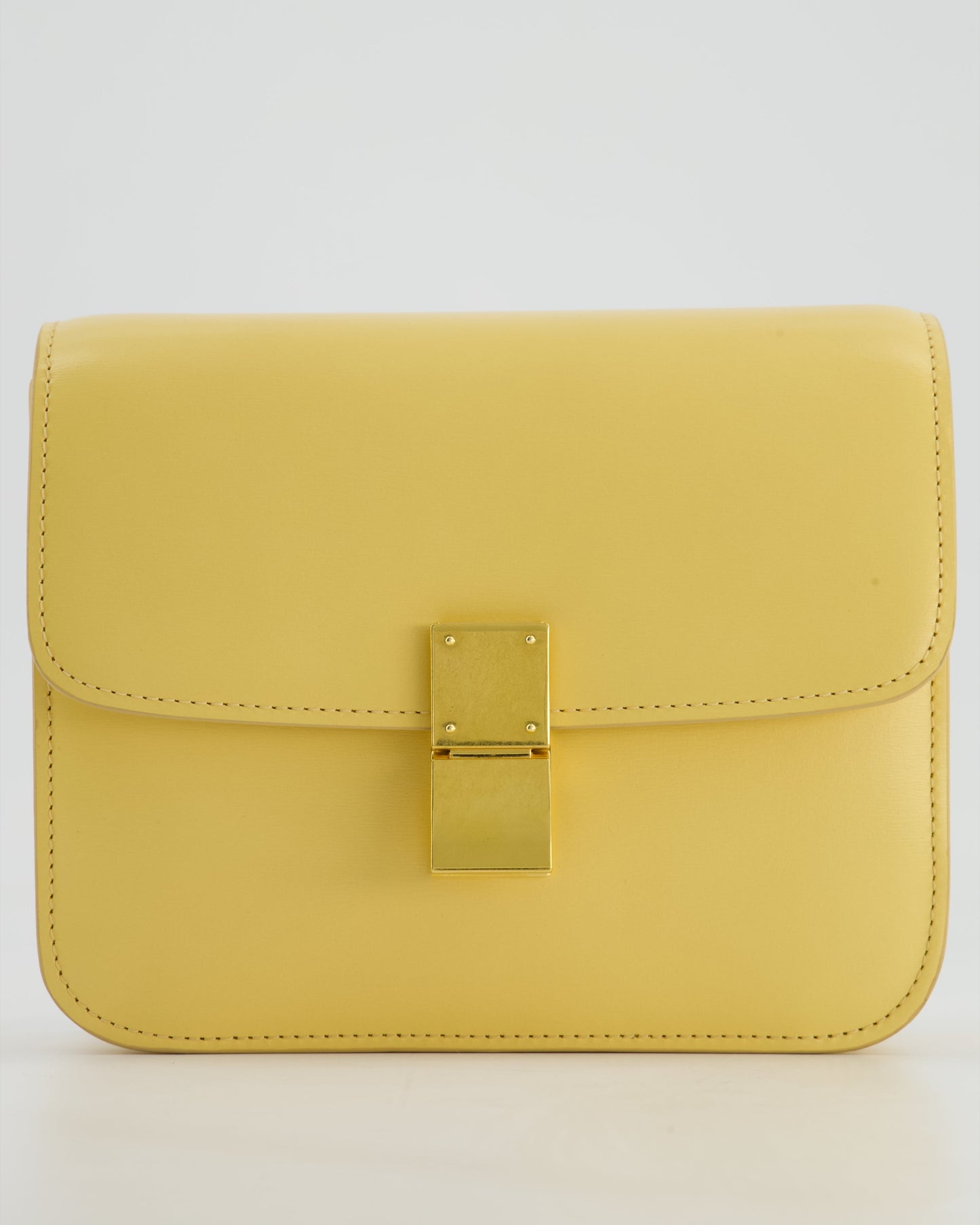 CŽline Classic Box Small Bag in Pollen Calfskin with Gold Hardware