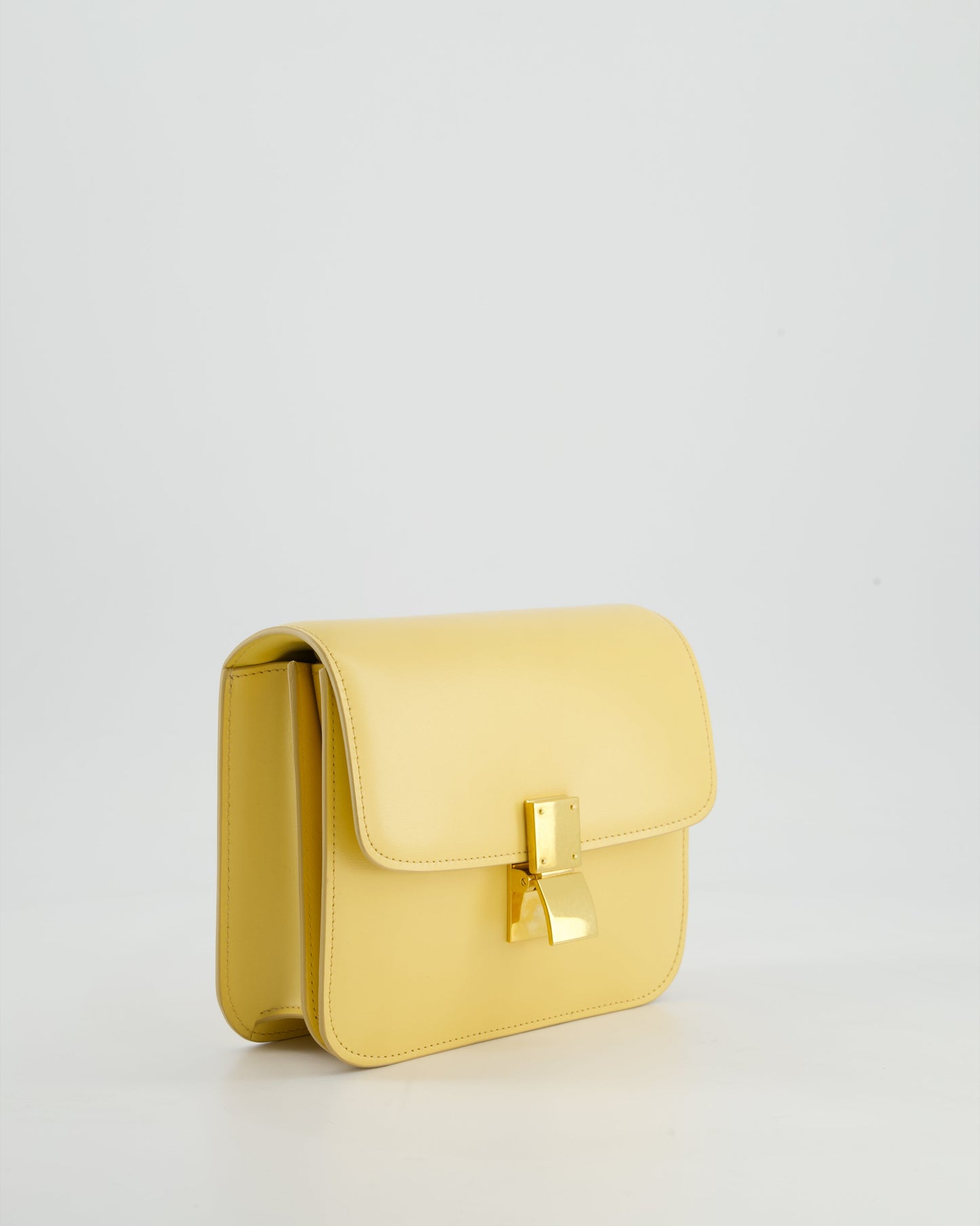 CŽline Classic Box Small Bag in Pollen Calfskin with Gold Hardware