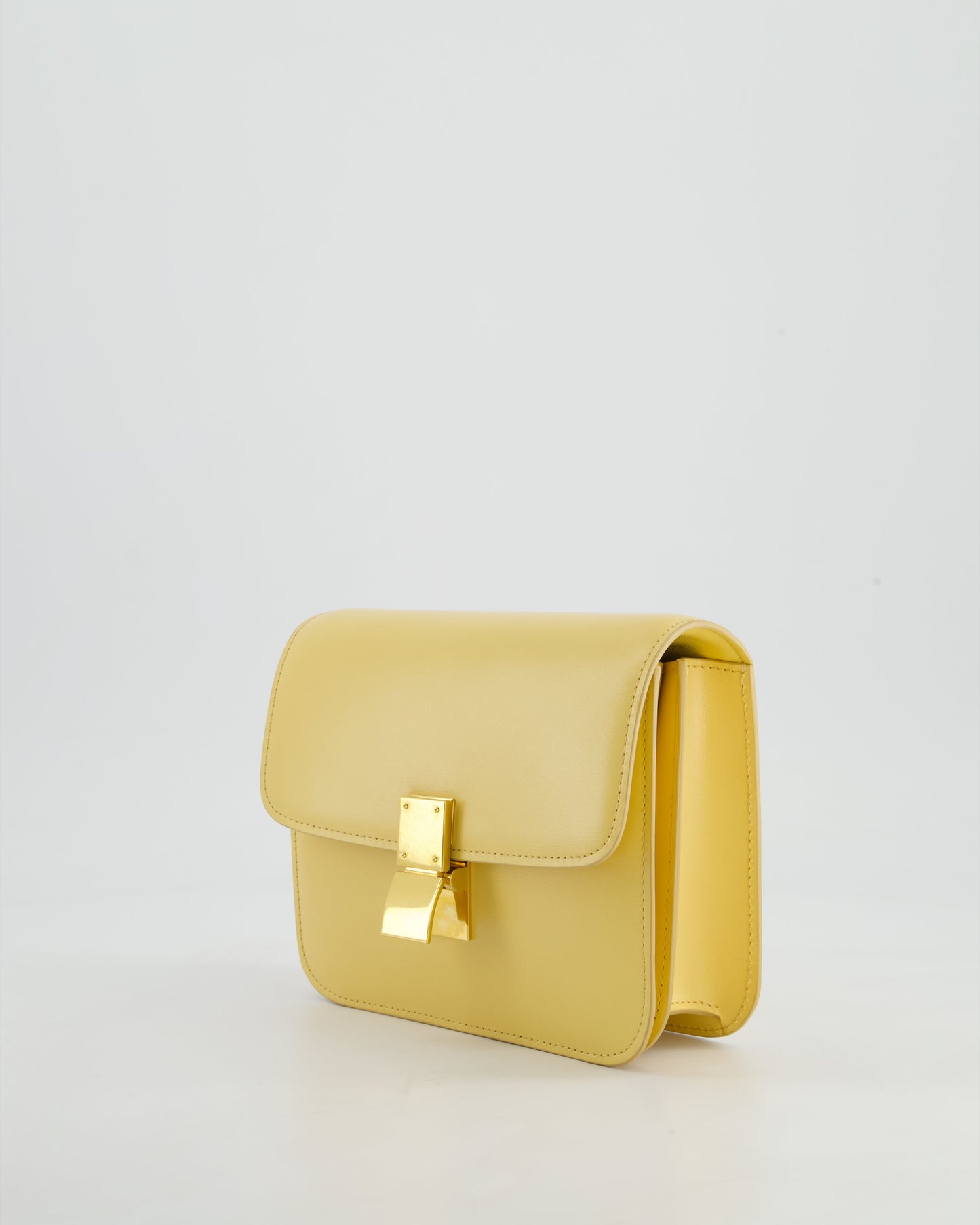 CŽline Classic Box Small Bag in Pollen Calfskin with Gold Hardware