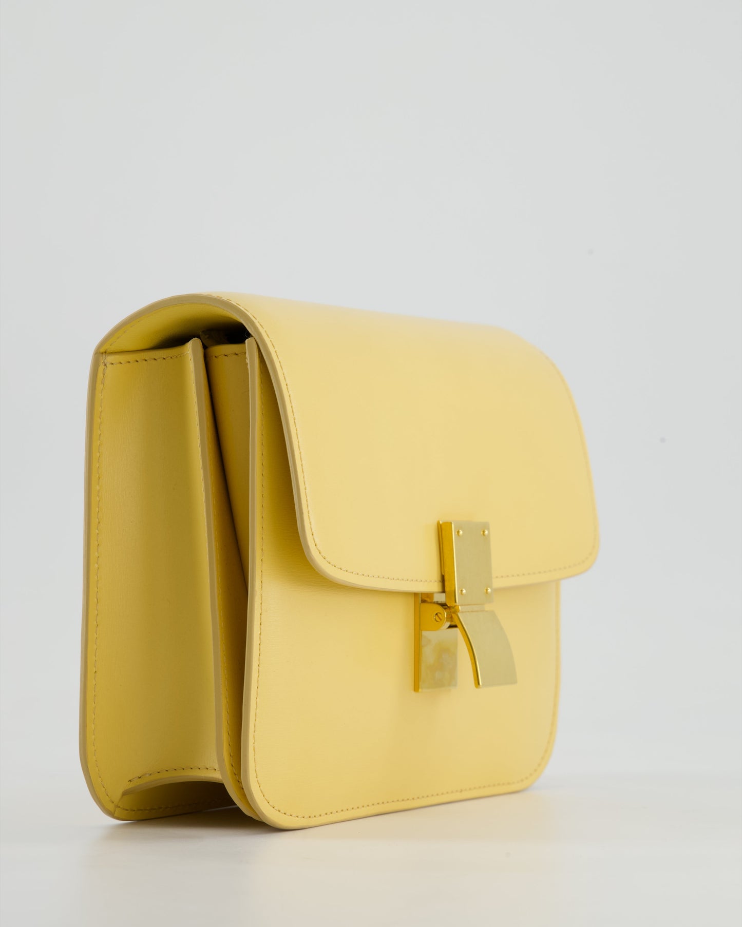 CŽline Classic Box Small Bag in Pollen Calfskin with Gold Hardware