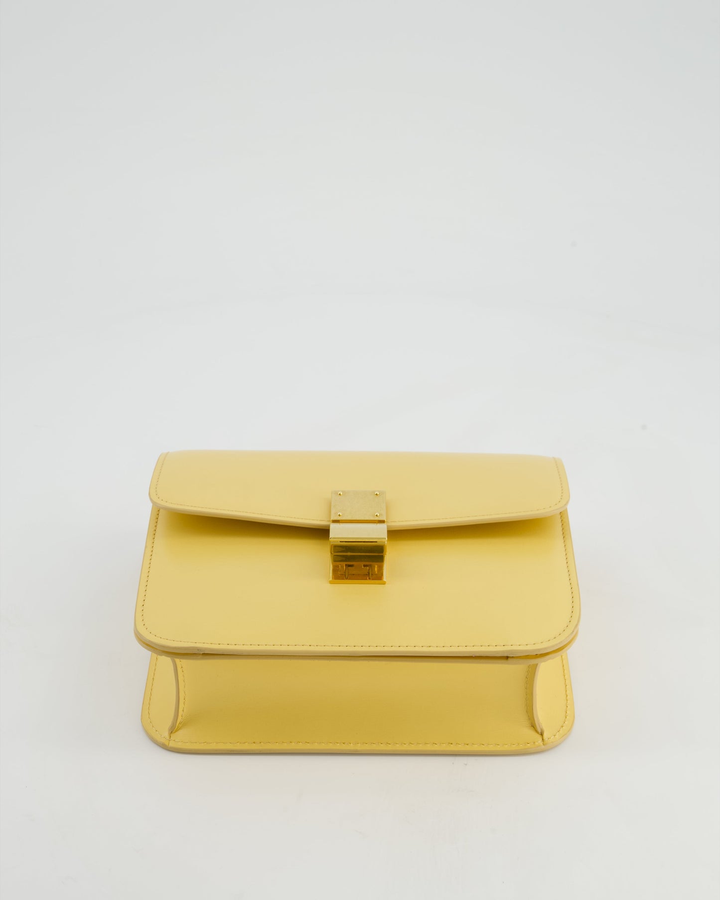 CŽline Classic Box Small Bag in Pollen Calfskin with Gold Hardware