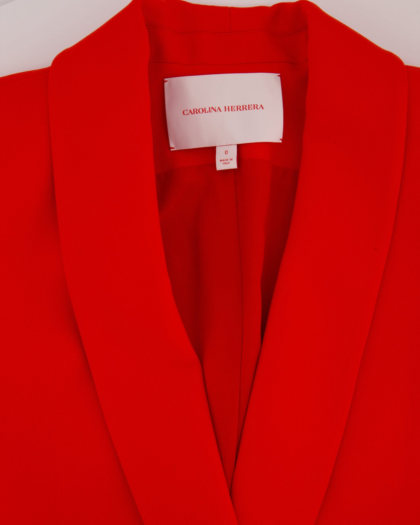 *CURRENT SEASON* Carolina Herrera Red Three Piece Tro rs, Jacket and Blo  Set Size US 0 (UK 4)