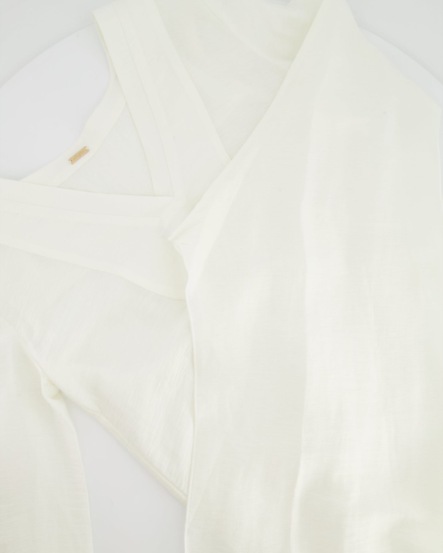 Cult Gaia White Linen Long Sleeved Rishima Cover Up Dress Size XS (UK 8) RRP £410