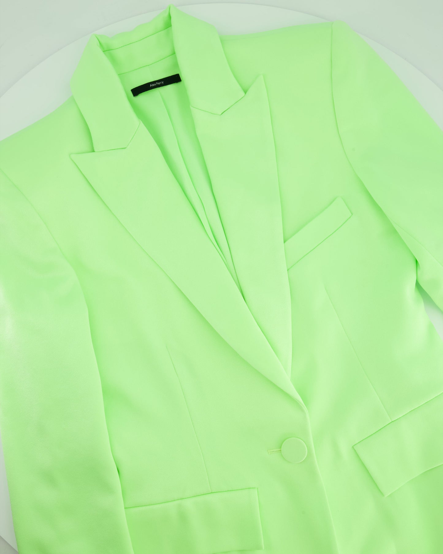 Alex Perry Neon Green Blazer and Tailored Wide Leg Tro rs Set Size UK 8