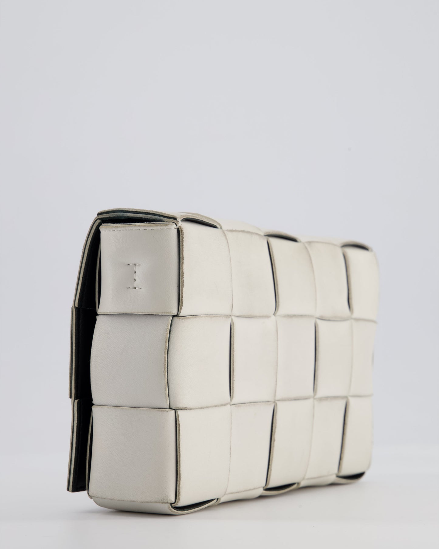 Bottega Veneta Off White Small Cassette Intrecciato Leather Bag RRP £1,970