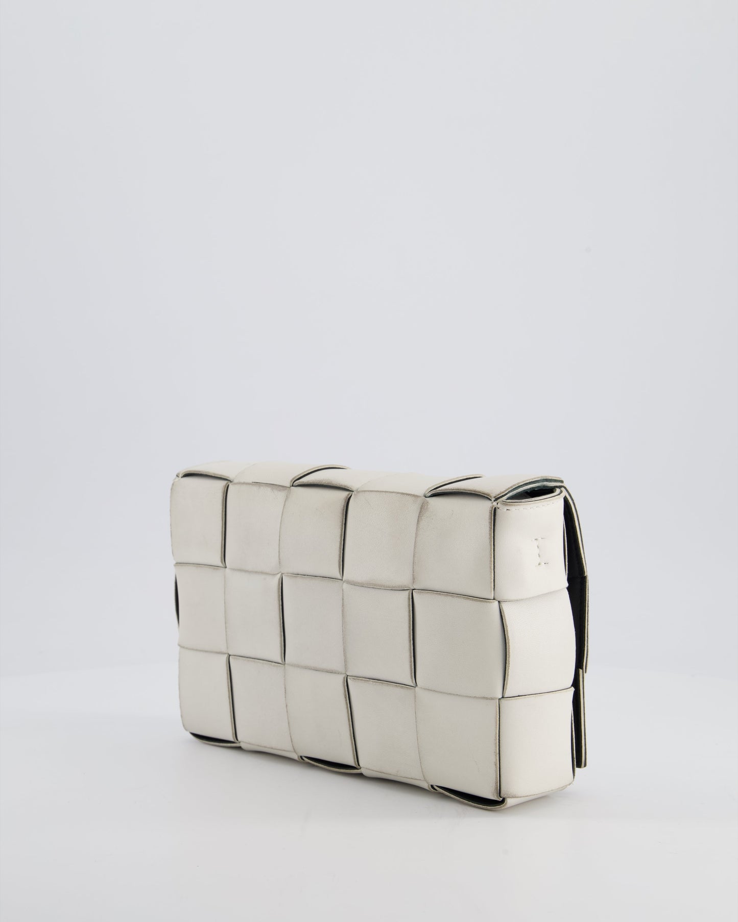Bottega Veneta Off White Small Cassette Intrecciato Leather Bag RRP £1,970
