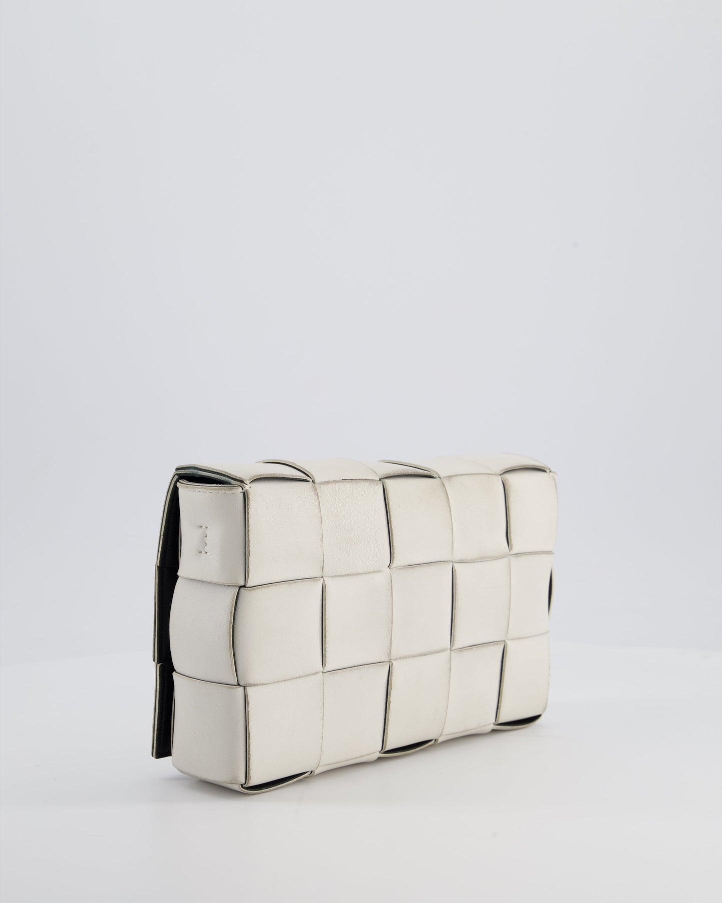 Bottega Veneta Off White Small Cassette Intrecciato Leather Bag RRP £1,970