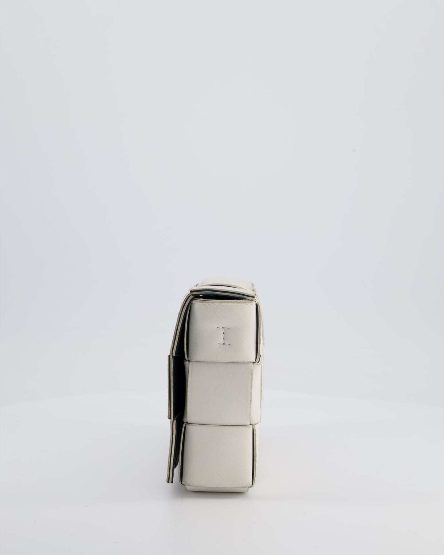 Bottega Veneta Off White Small Cassette Intrecciato Leather Bag RRP £1,970