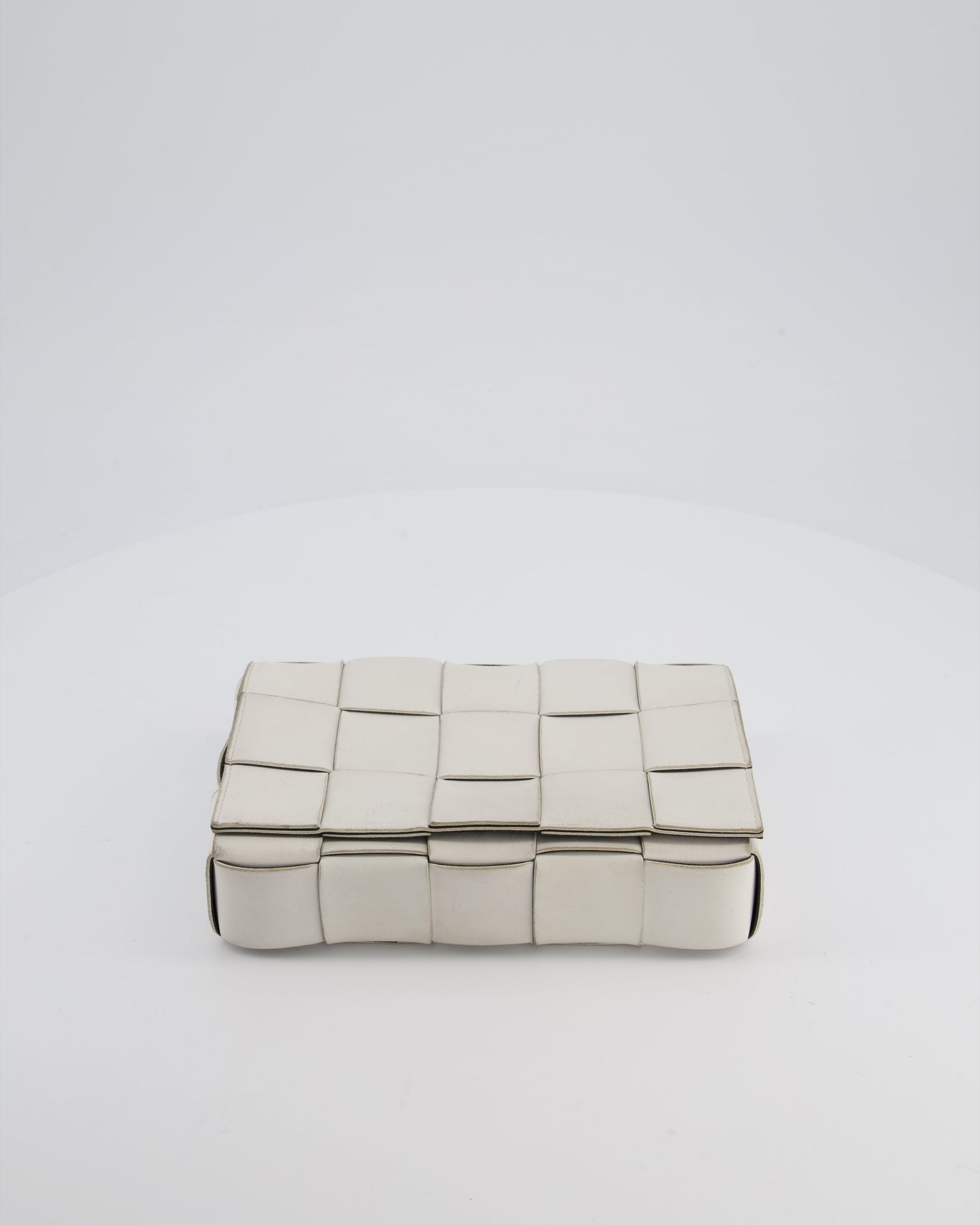 Bottega Veneta Off White Small Cassette Intrecciato Leather Bag RRP £1,970