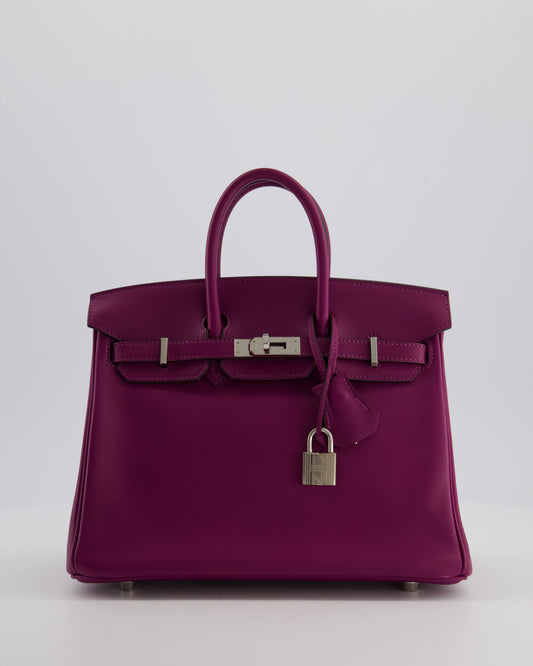 *FIRE PRICE* Herm�s Birkin 25 Retourne Bag in Anemone Swift Leather with Palladium Hardware