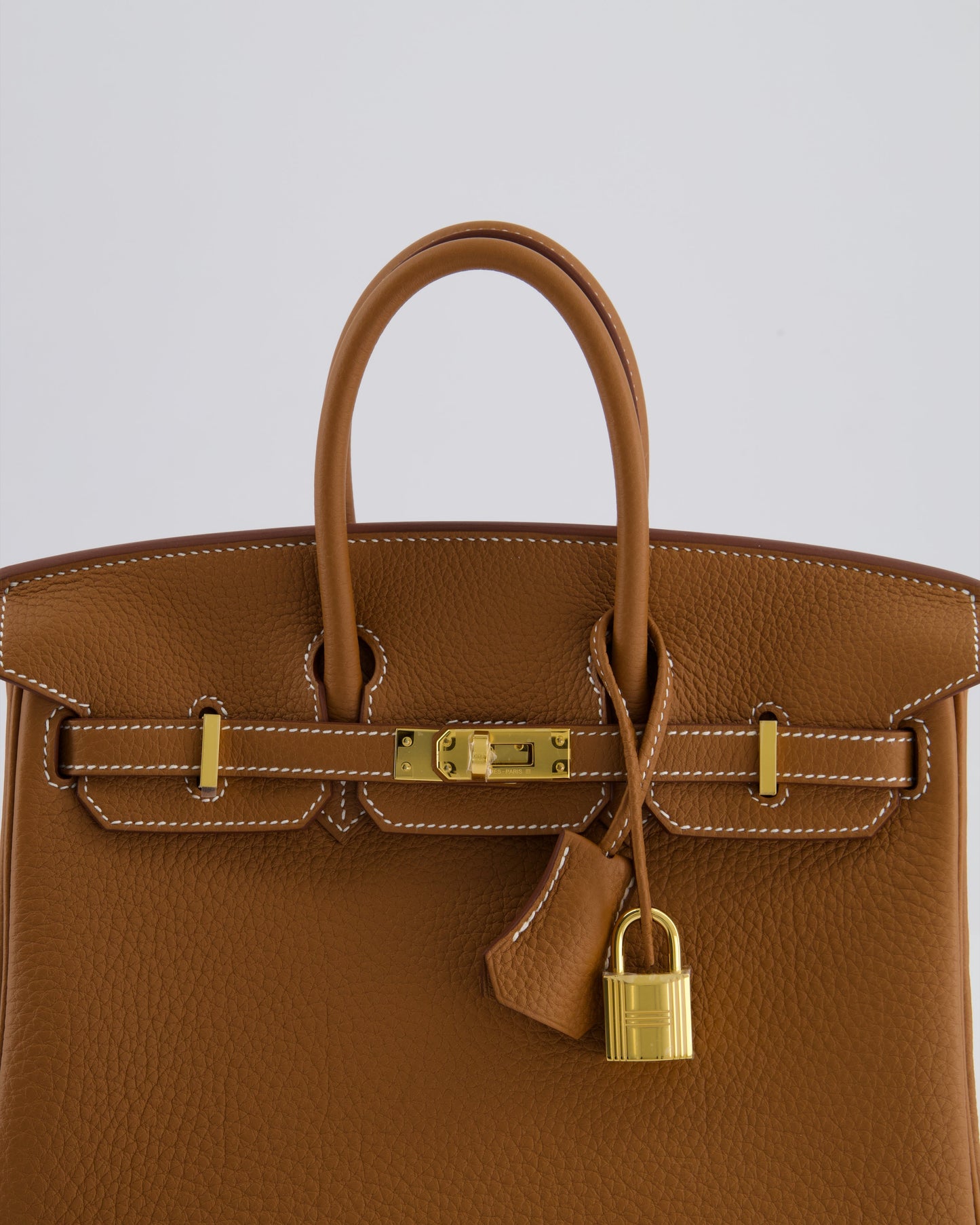 *HOT* Hermès Birkin 25 Retourne Bag in Gold Togo Leather with Gold Hardware