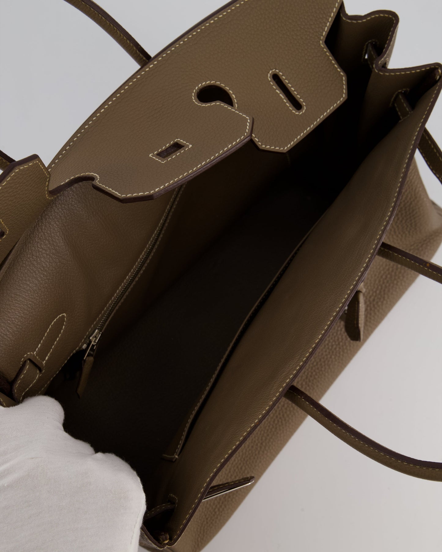 Herm�s Birkin 35 Bag in Etoupe Togo Leather with Palladium Hardware