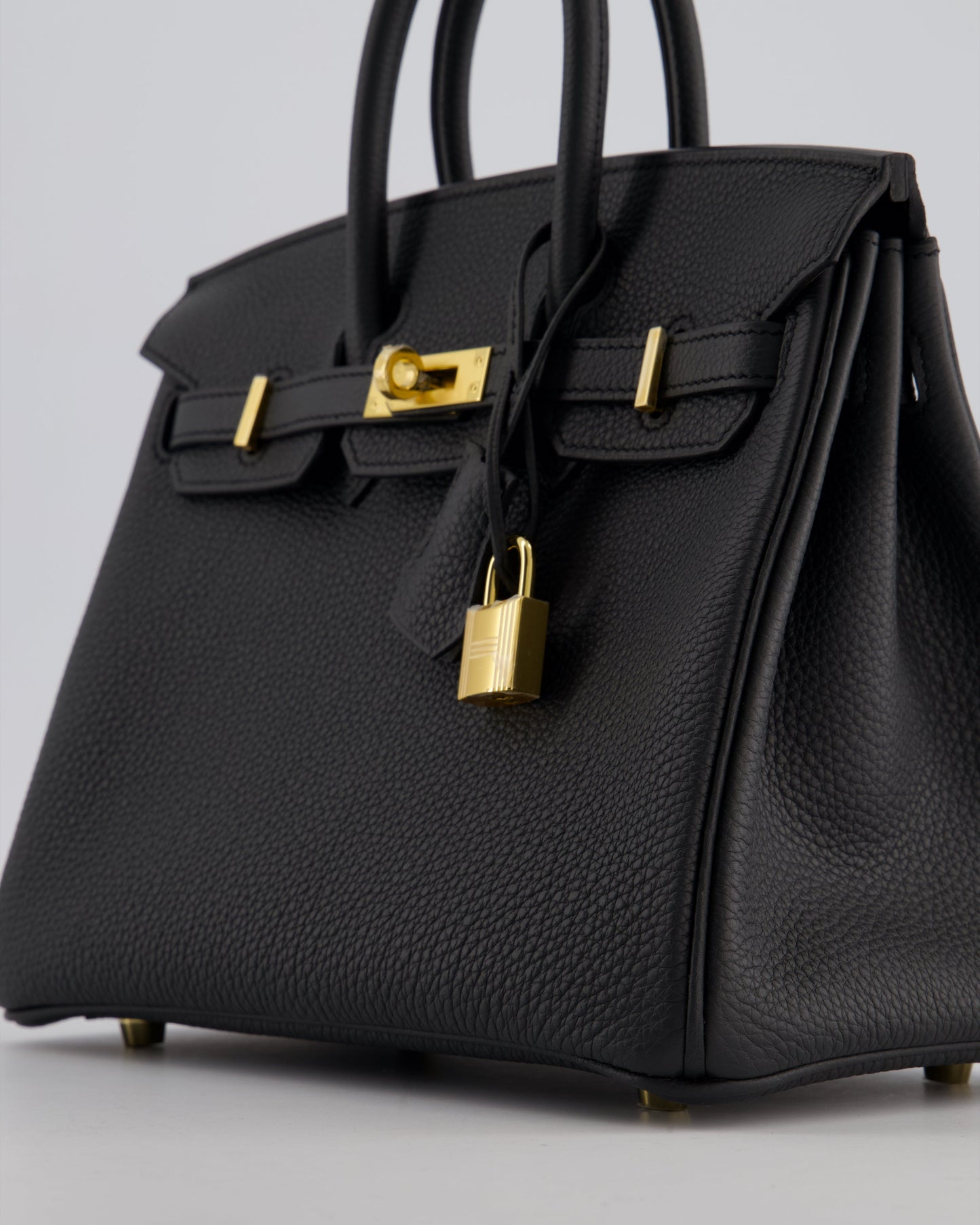 *HOT* Hermès Birkin 25 Retourne Bag in Plomb Togo Leather with Gold Hardware
