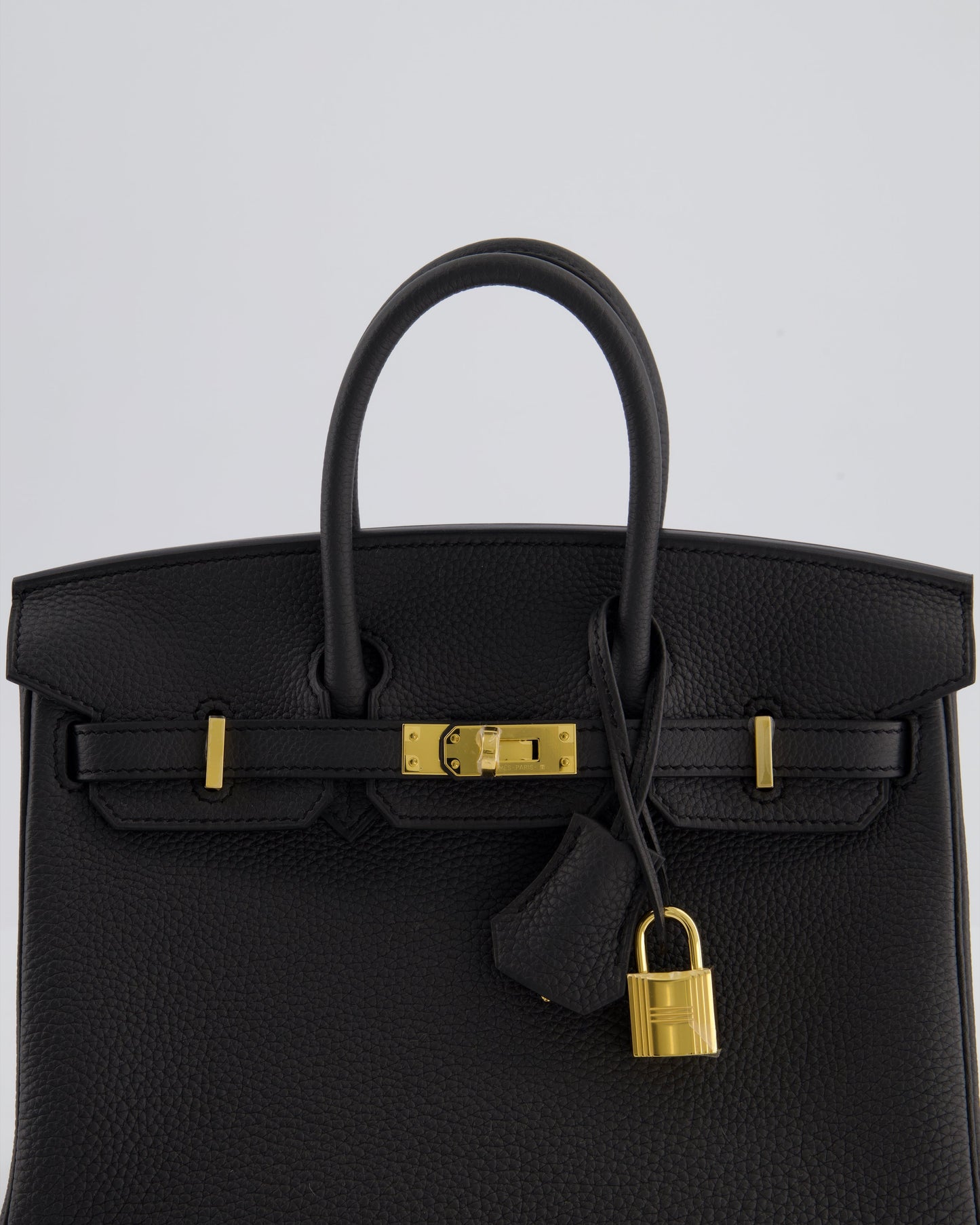 *HOT* Hermès Birkin 25 Retourne Bag in Plomb Togo Leather with Gold Hardware