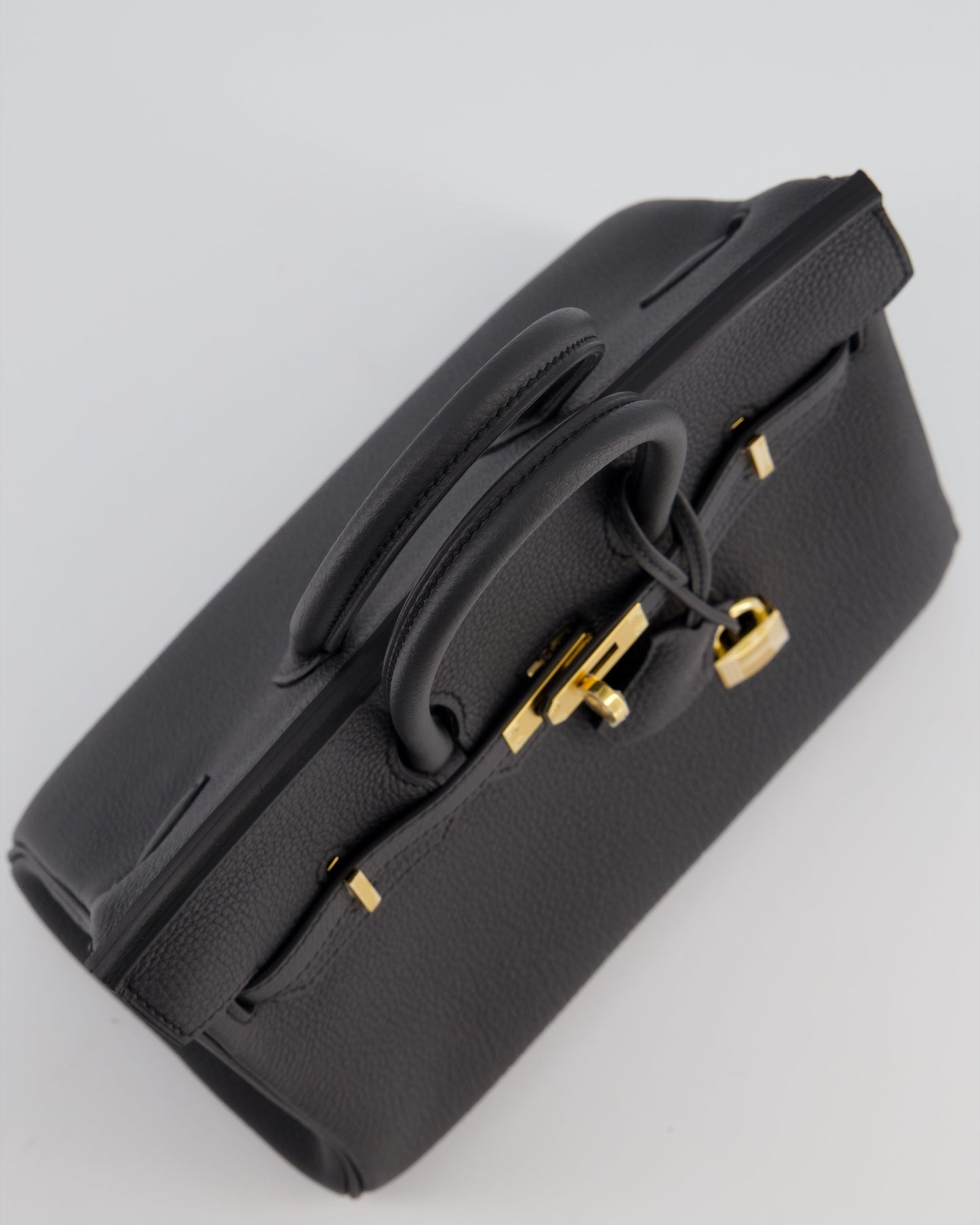 *HOT* Hermès Birkin 25 Retourne Bag in Plomb Togo Leather with Gold Hardware