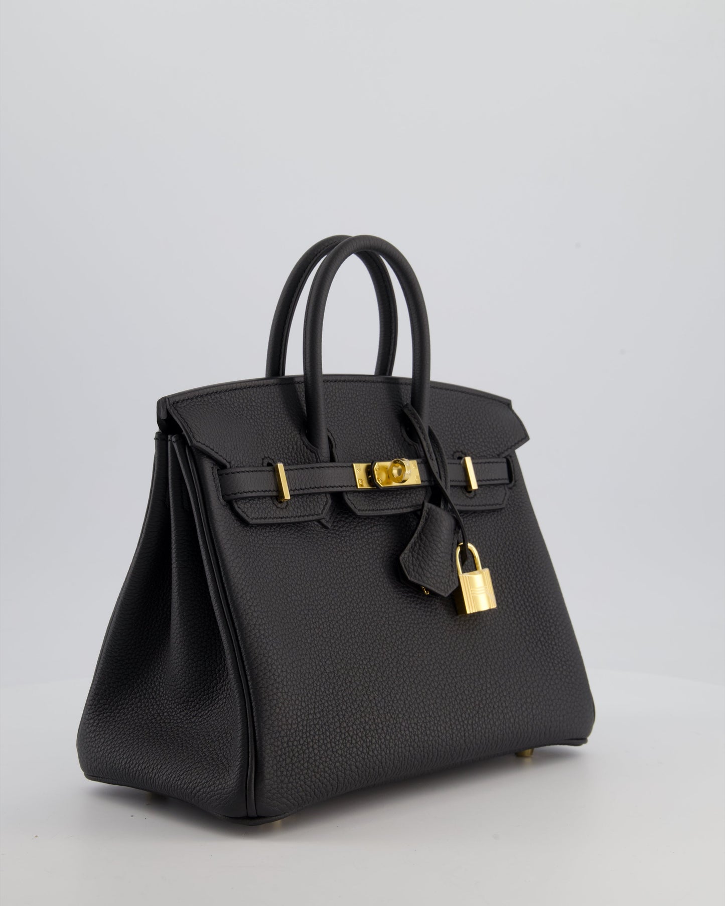 *HOT* Hermès Birkin 25 Retourne Bag in Plomb Togo Leather with Gold Hardware