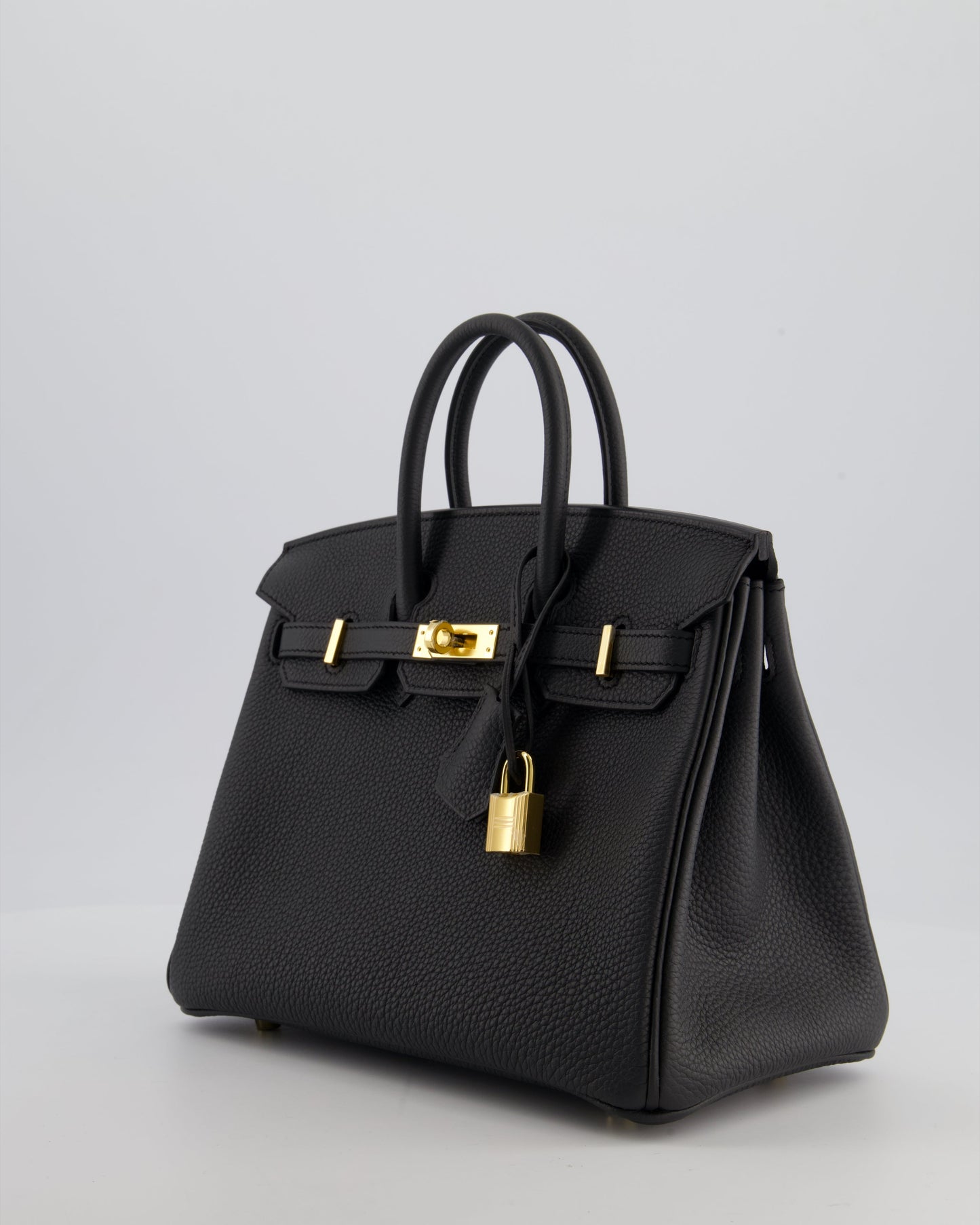 *HOT* Hermès Birkin 25 Retourne Bag in Plomb Togo Leather with Gold Hardware