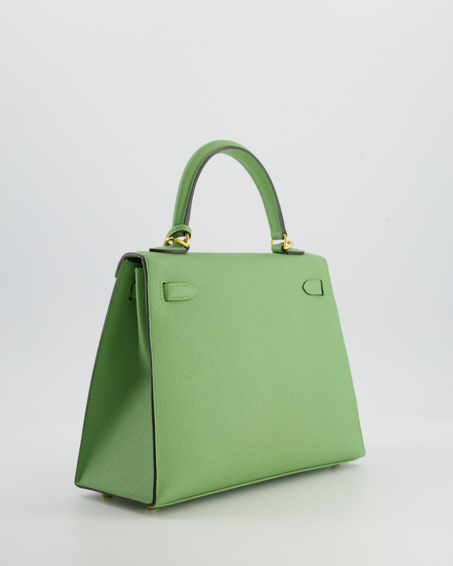 *HOT COLOUR* Herm�s Kelly 25 Sellier Bag in Vert Criquet Epsom Leather with Gold Hardware