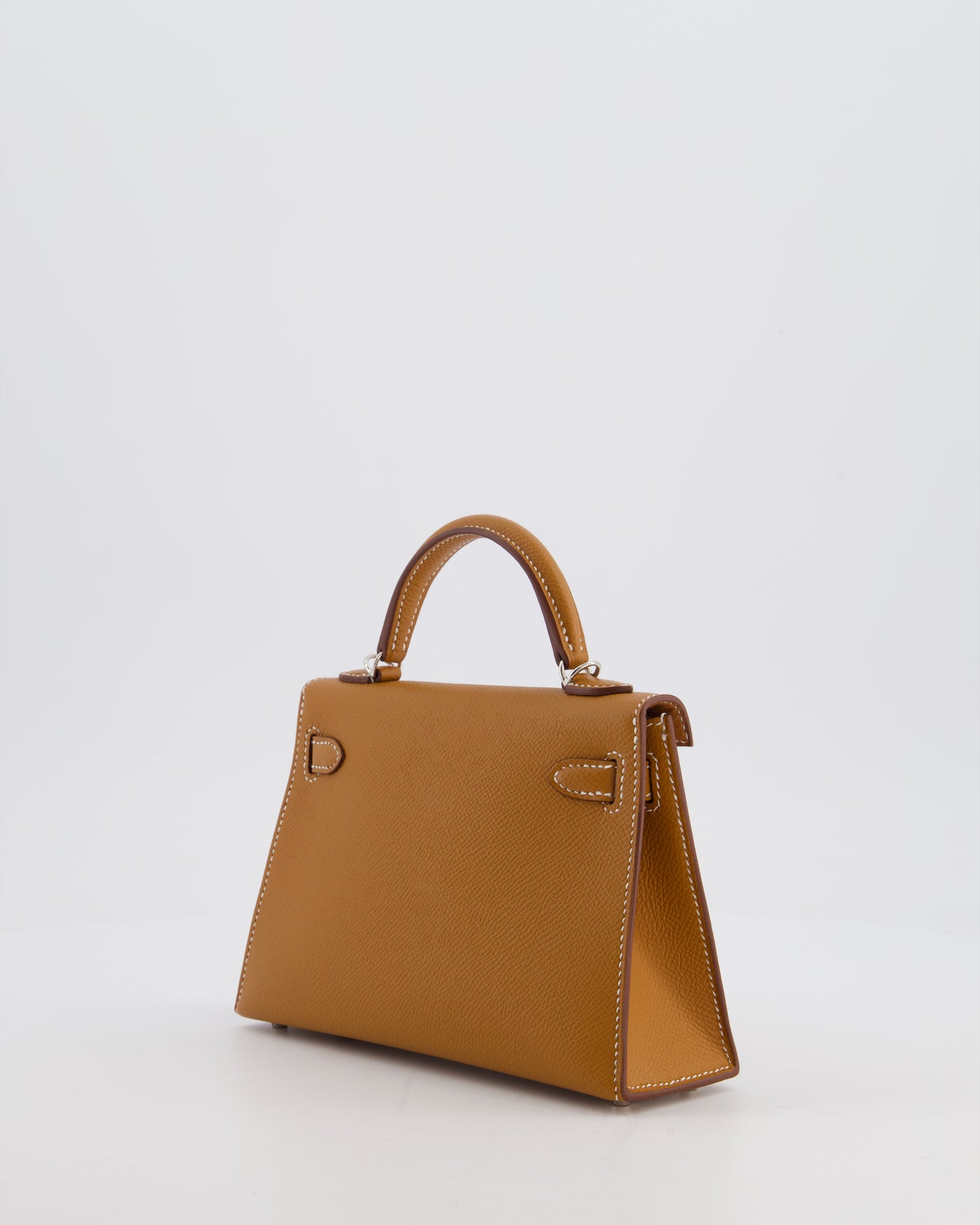 Herm�s Mini Kelly II 20 Bag in Gold Epsom Leather with Palladium Hardware