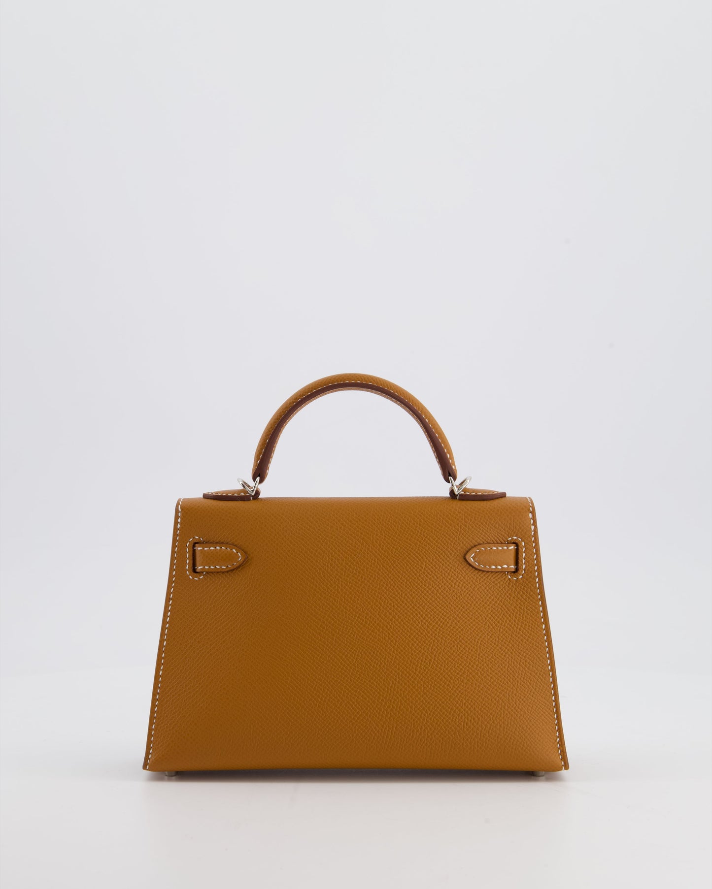 Herm�s Mini Kelly II 20 Bag in Gold Epsom Leather with Palladium Hardware